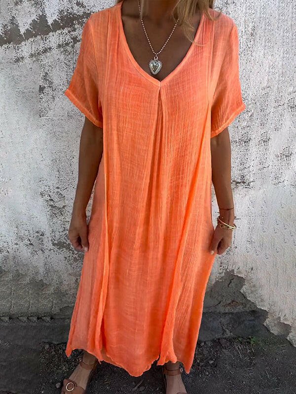 Blue NIA™ Maxi-dress by Lumina Vancouver, flowing design, perfect for summer or casual wear.