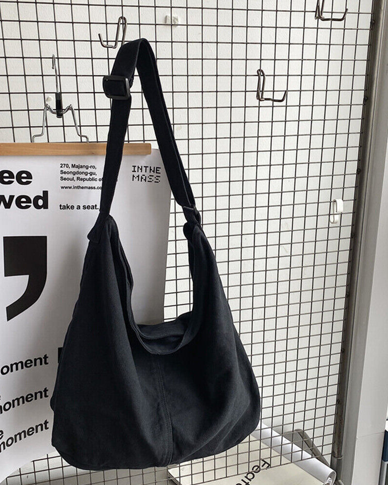 Noa beige minimalist canvas shoulder bag with oversized design by Lumina Wear, stylish and spacious handbag for everyday use.