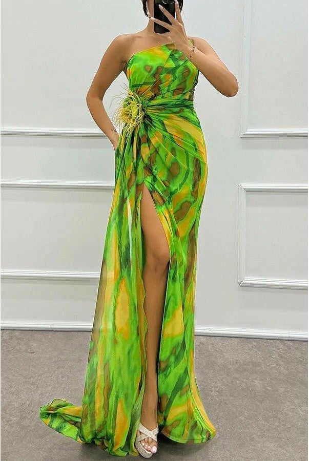 Noemi vibrant blue maxi dress by Lumina Wear, flowing design perfect for wedding guests or summer occasions.