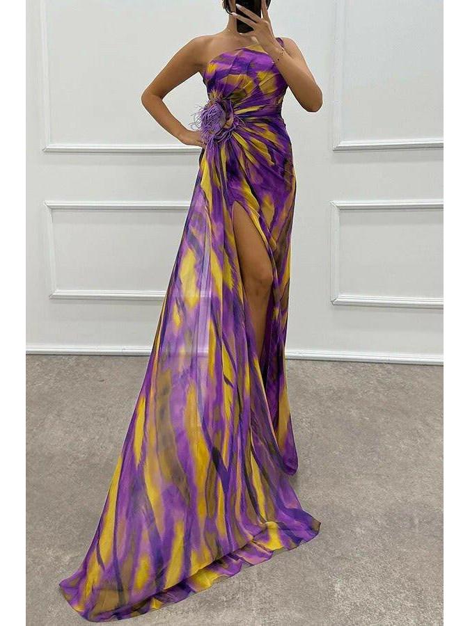 Noemi vibrant blue maxi dress by Lumina Vancouver, perfect for wedding guests, featuring elegant flowy fabric and stylish design.