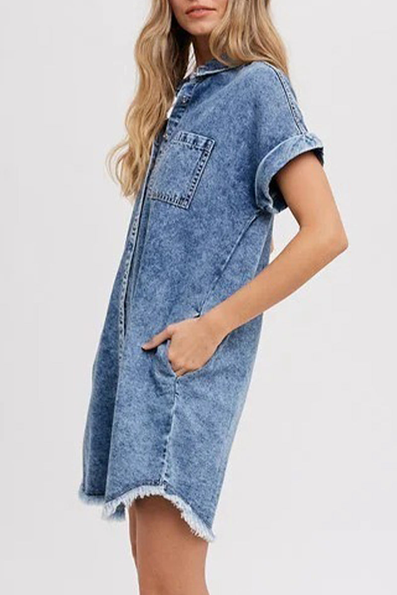Nova | Denim Shirt Dress Relaxed Fit - Lumina Vancouver - Lumina Vancouver