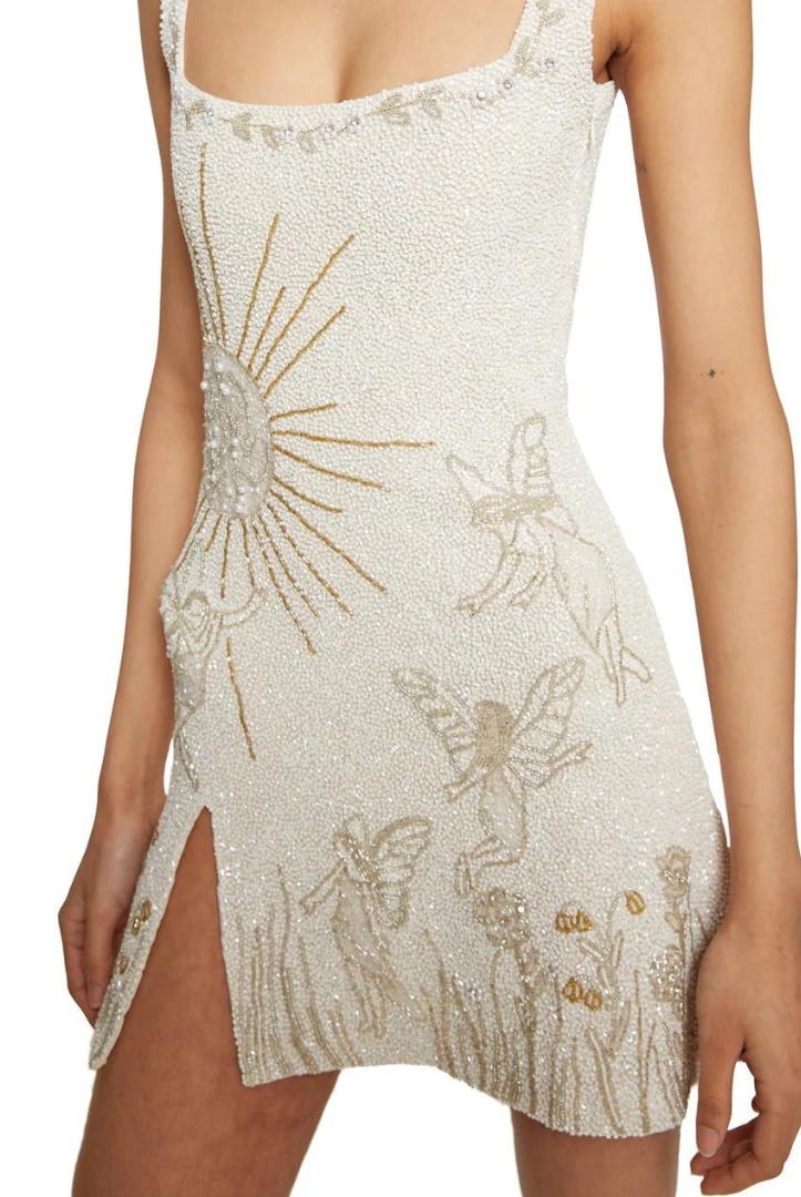 Women's Mini Dress – Fitted Silhouette – Square Neckline – Embellished Evening Wear by Lumina Vancouver