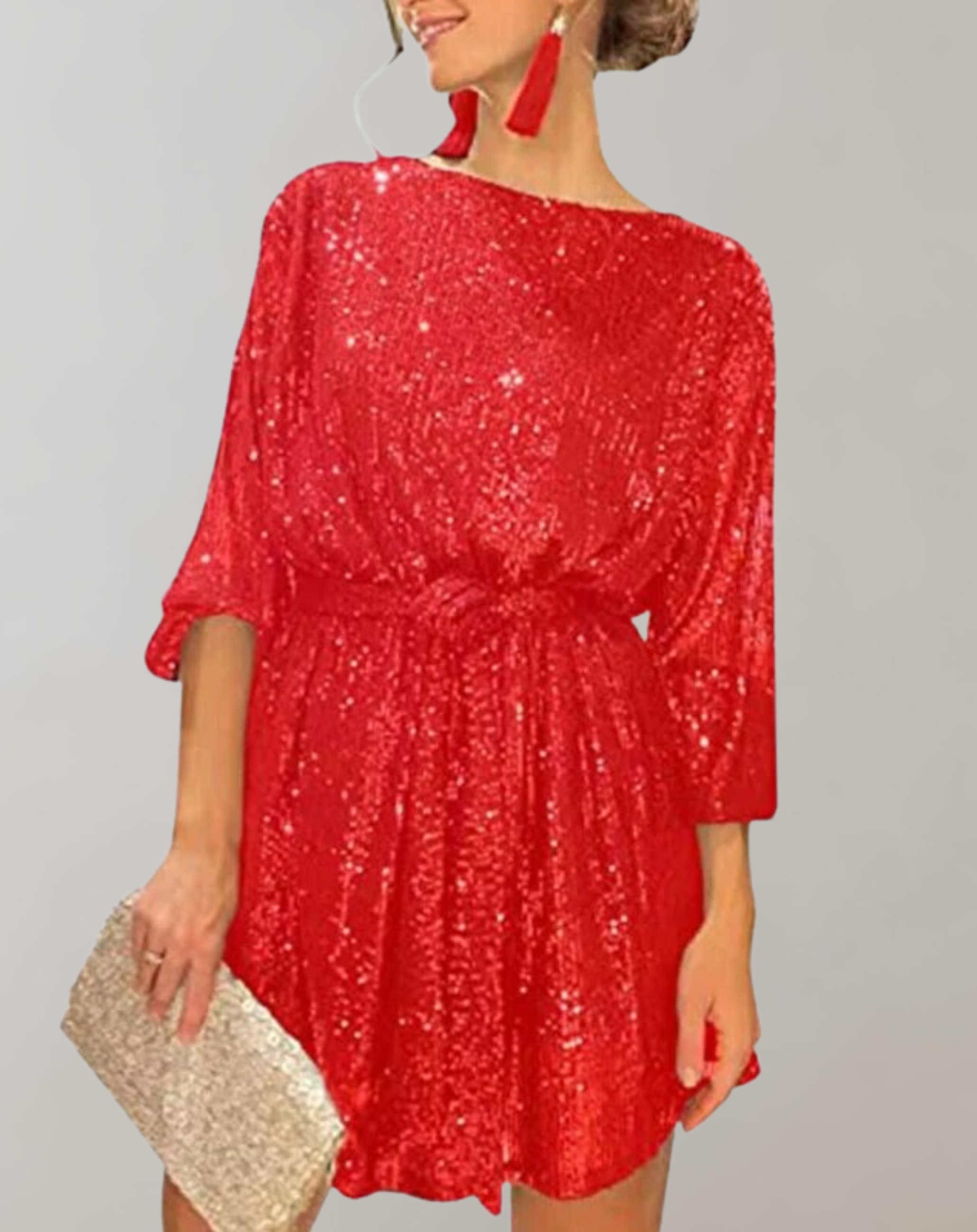 Nova | Sequin Dress Knee-Length Belt - Lumina Vancouver - Lumina Vancouver