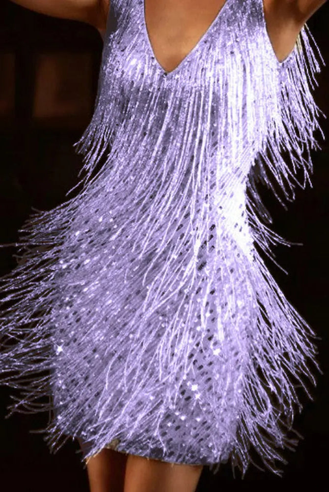 Nova | Sleeveless Fringe Detailing Dress - Lumina - Lumina Vancouver