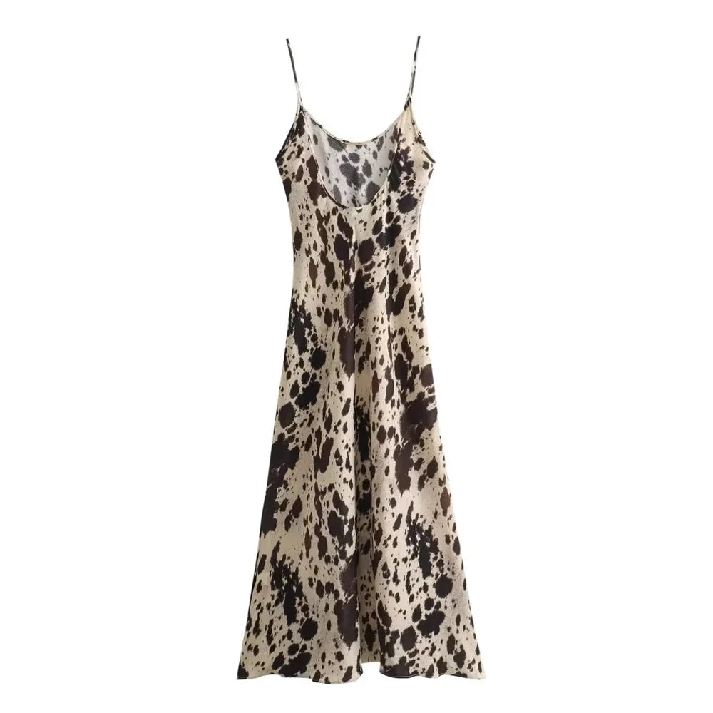 Beige Aoife silky satin slip dress with V-neck from Lumina Vancouver, featuring a mini length and elegant design.