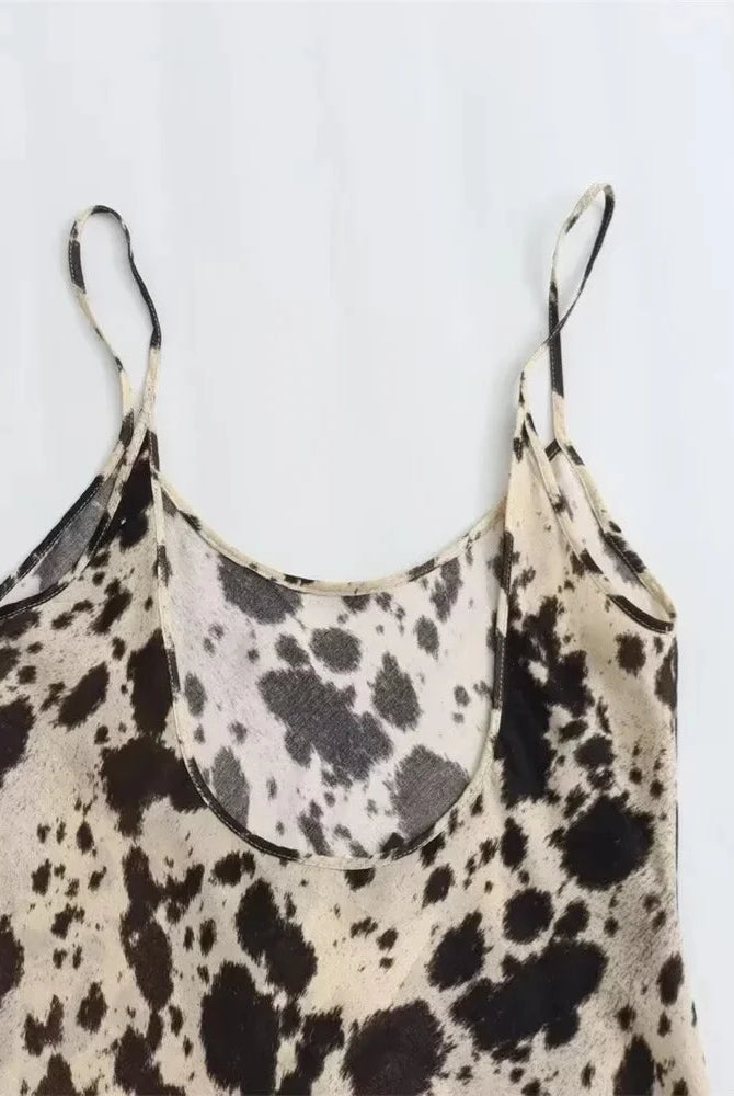 Beige silky satin mini slip dress with V-neck from Lumina Wear, featuring a sleek, elegant design perfect for stylish occasions.
