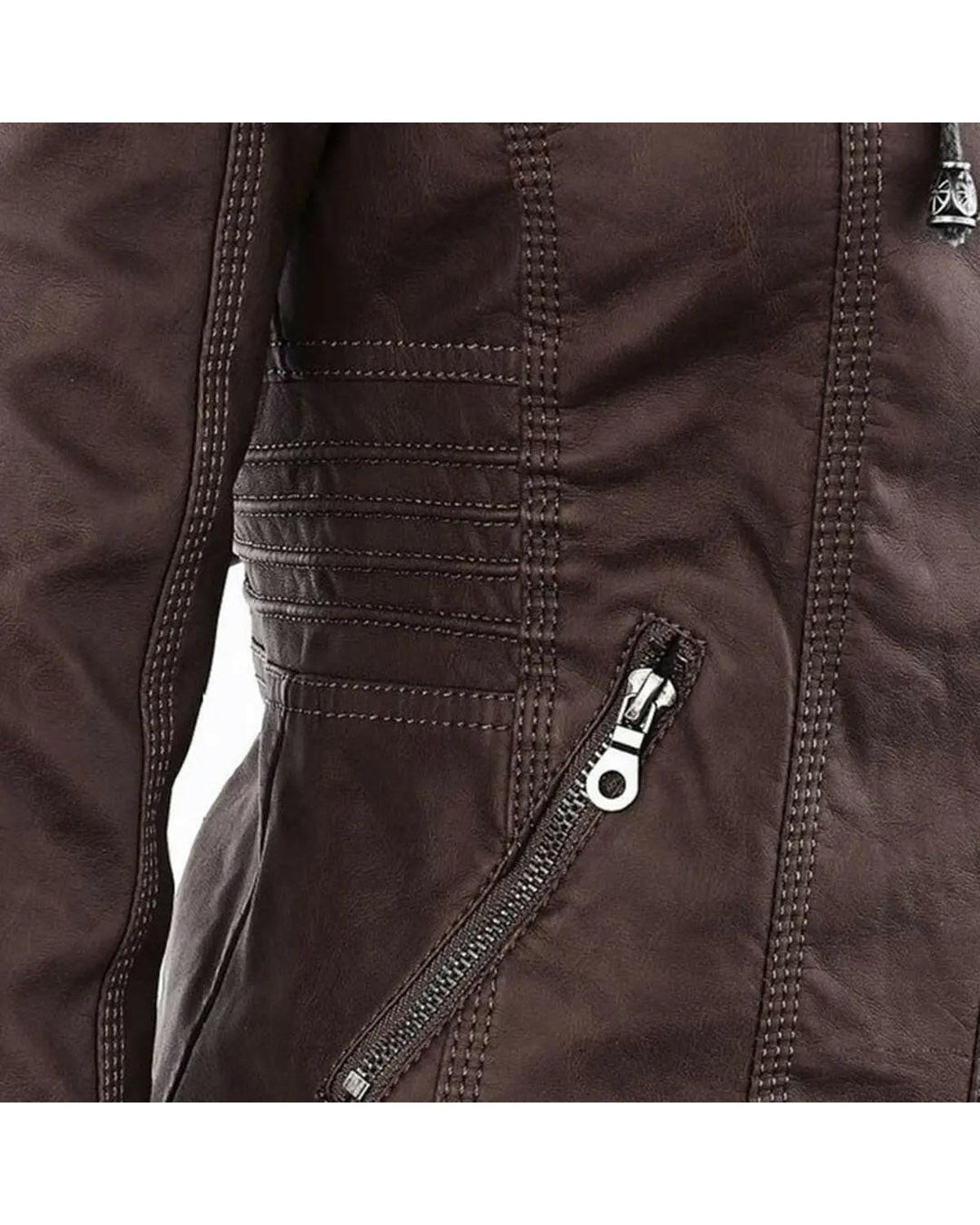 Olivia water-resistant hooded jacket for women by Lumina Wear in khaki, featuring a waterproof design and stylish hood.
