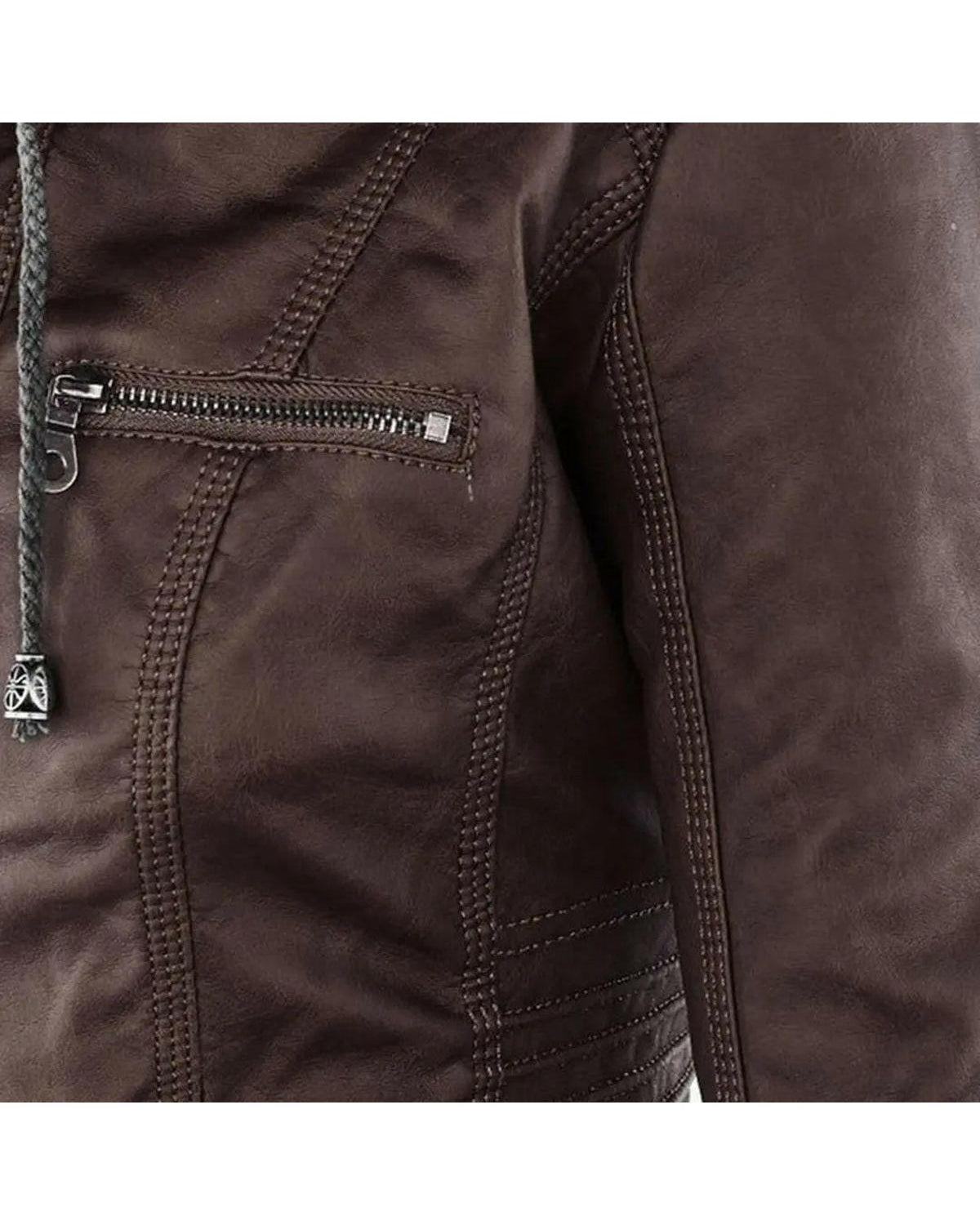 Olivia water-resistant hooded jacket for women by Lumina Wear, khaki color, stylish waterproof jacket with hood.
