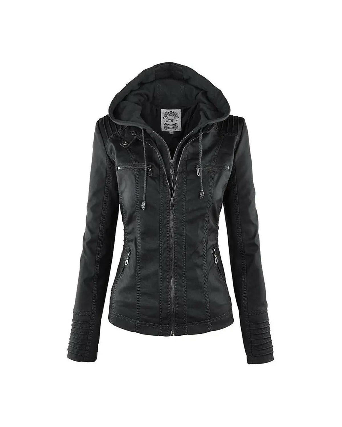 Olivia waterproof hooded jacket for women by Lumina Wear in khaki, featuring water-resistant fabric and a stylish hood.