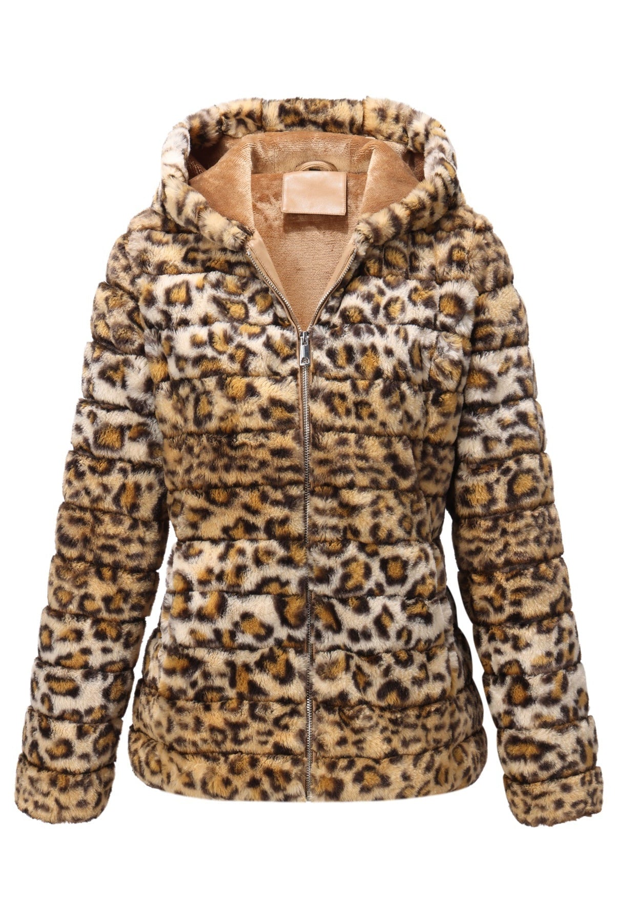 Black women's plush teddy jacket with zip closure from Lumina Wear, featuring cozy, soft outerwear for cold weather.