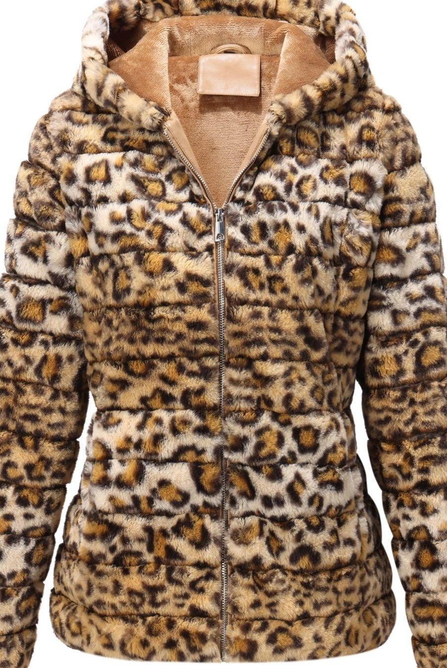 Black women's plush teddy jacket with zip closure from Lumina Wear, featuring a cozy soft texture and stylish outerwear design.