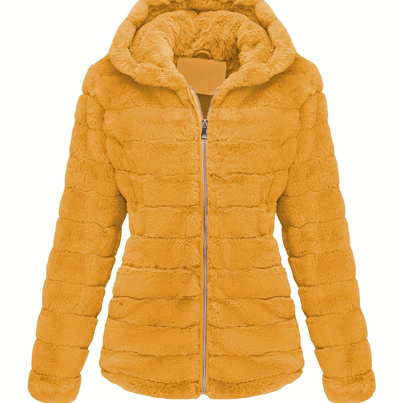 Black women's plush teddy jacket by Lumina Wear with zip closure, cozy and stylish outerwear for cold weather.