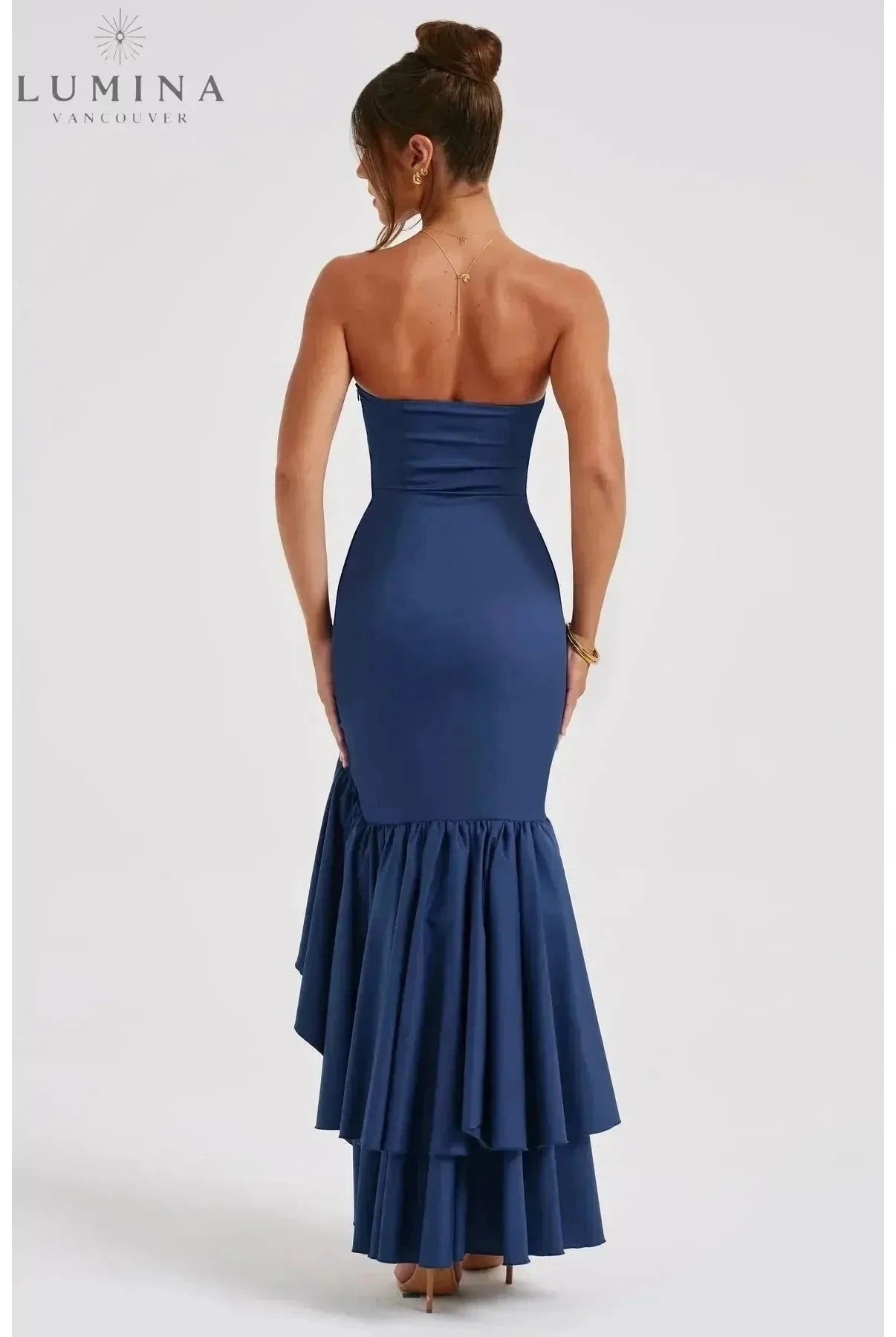 Riviera | Sleeveless Slit Ruffle Maxi Dress - Lumina Vancouver