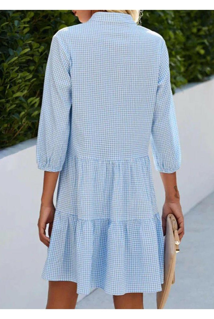 Serelle Breeze buttoned dress by Lumina Wear featuring a relaxed fit and stylish button details, perfect for casual wear.