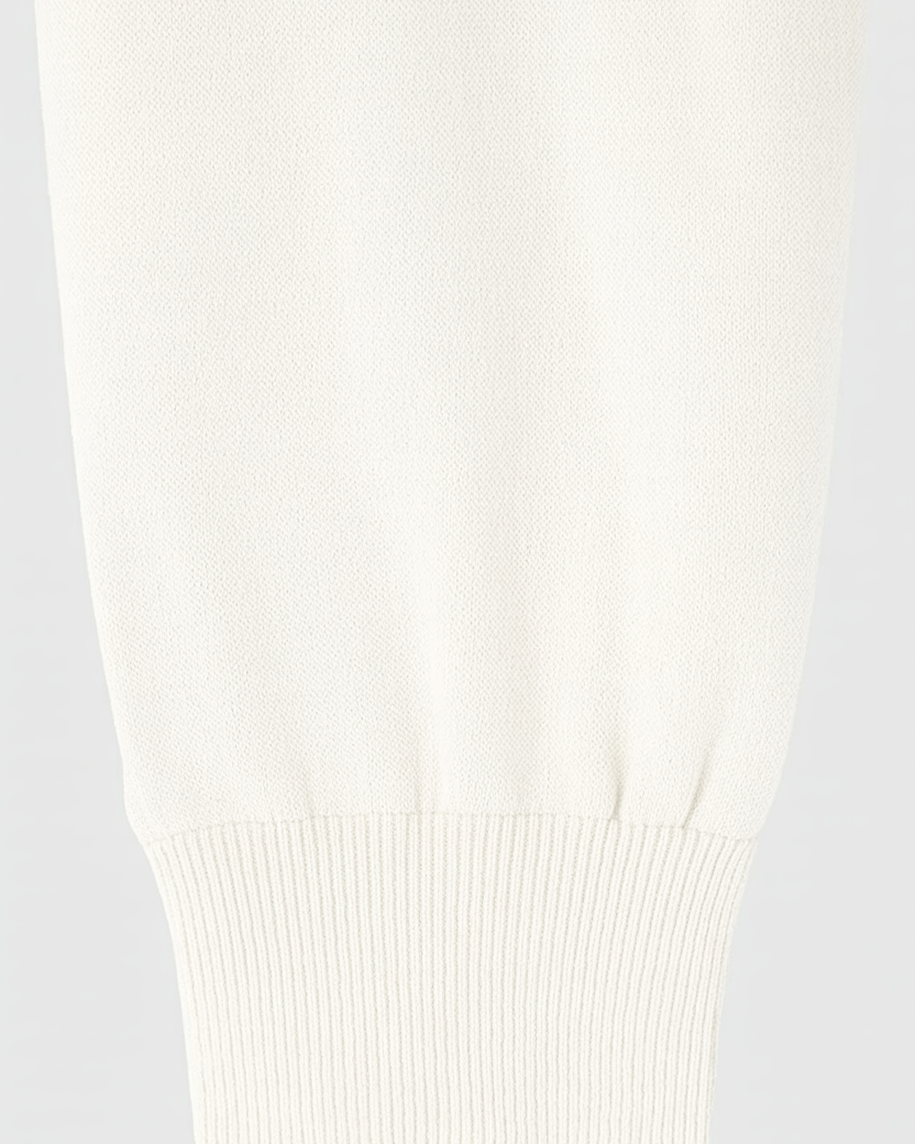 White Lumina Wear Serena casual chic lounge set with modern zipper details, comfortable loungewear for relaxed styles.
