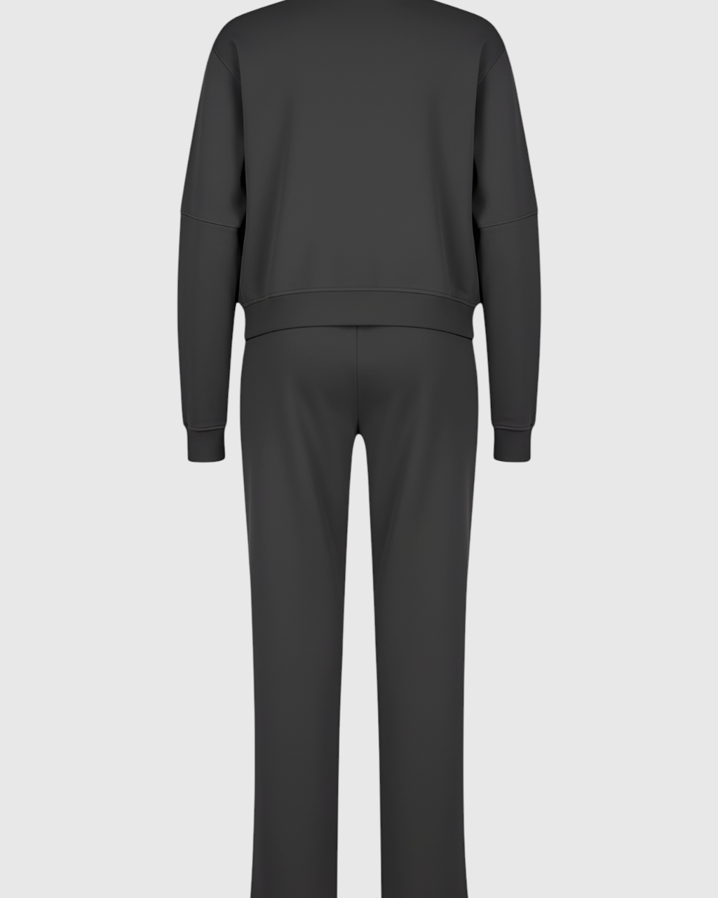 Serena gray hoodie and sweatpants set by Lumina Wear, casual modern activewear with comfortable fit and stylish design.