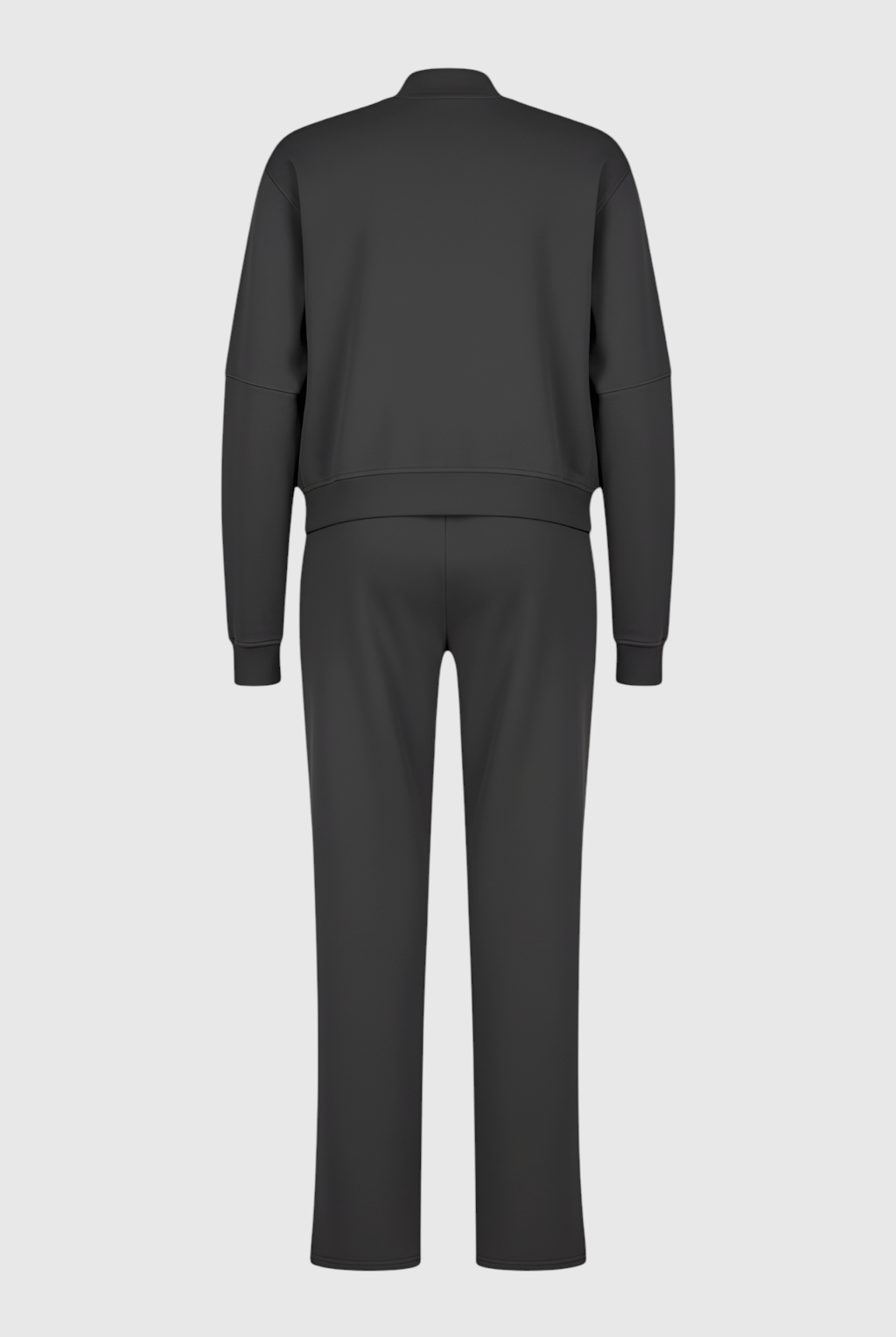 Serena gray hoodie and sweatpants activewear set by Lumina Wear, casual modern style, comfortable fabric, front pockets, relaxed fit.