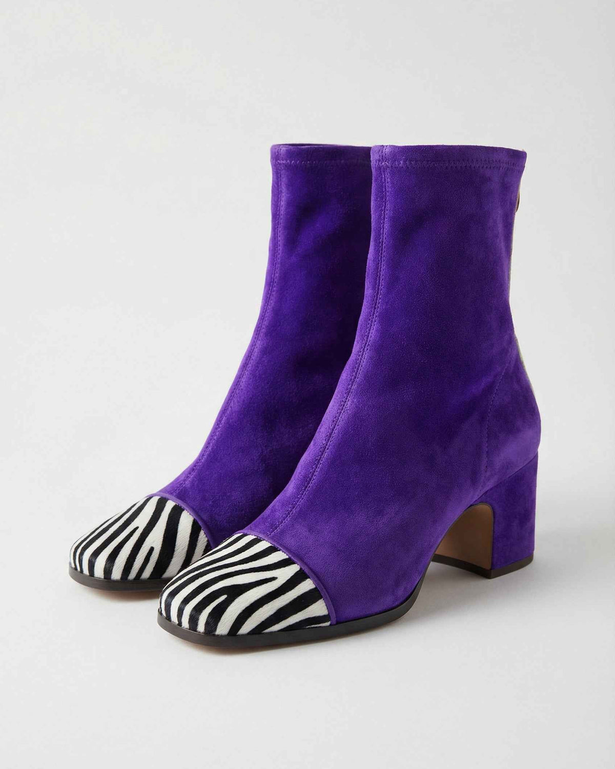 Lumina Wear Serena purple retro mid-calf boots for women with sturdy soles, stylish design, and comfortable fit.