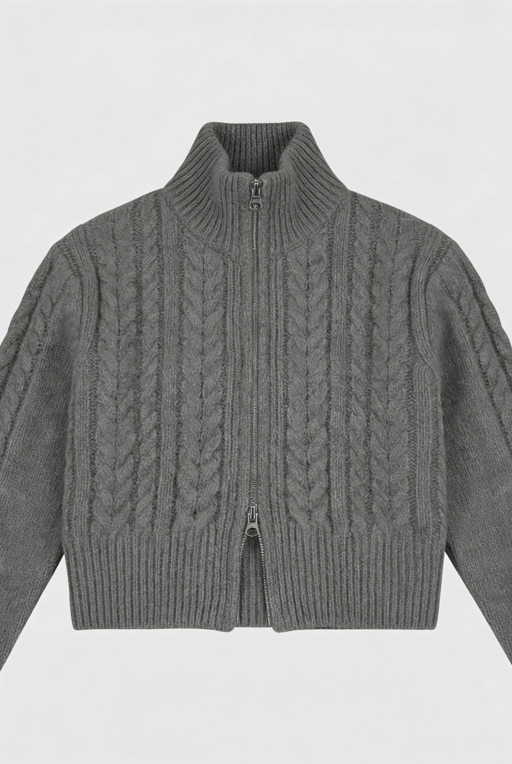 Dark gray Serena Lumina Wear long cardigan sweater for women, relaxed fit with cozy, comfortable style.