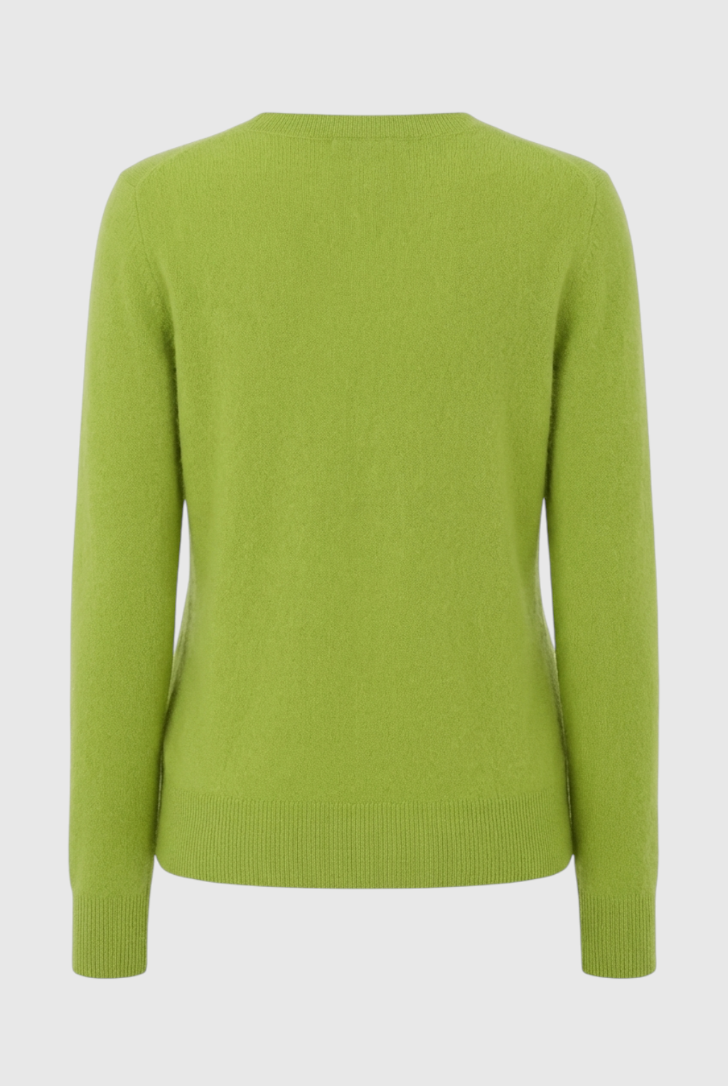 Light green Lumina Wear Serena women's V-neck sweater with a cozy, flattering fit and long sleeves.