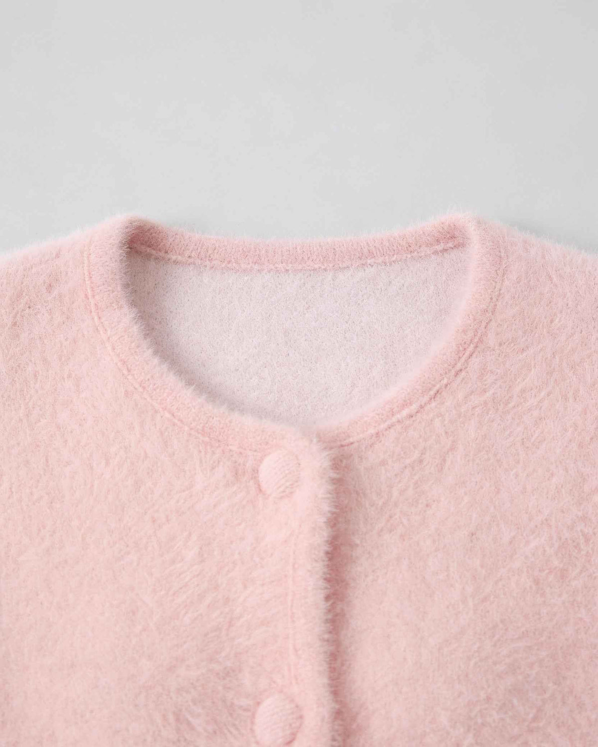 Pink long cardigan sweater with open front from Lumina Wear, styled casually with a cozy, relaxed fit.