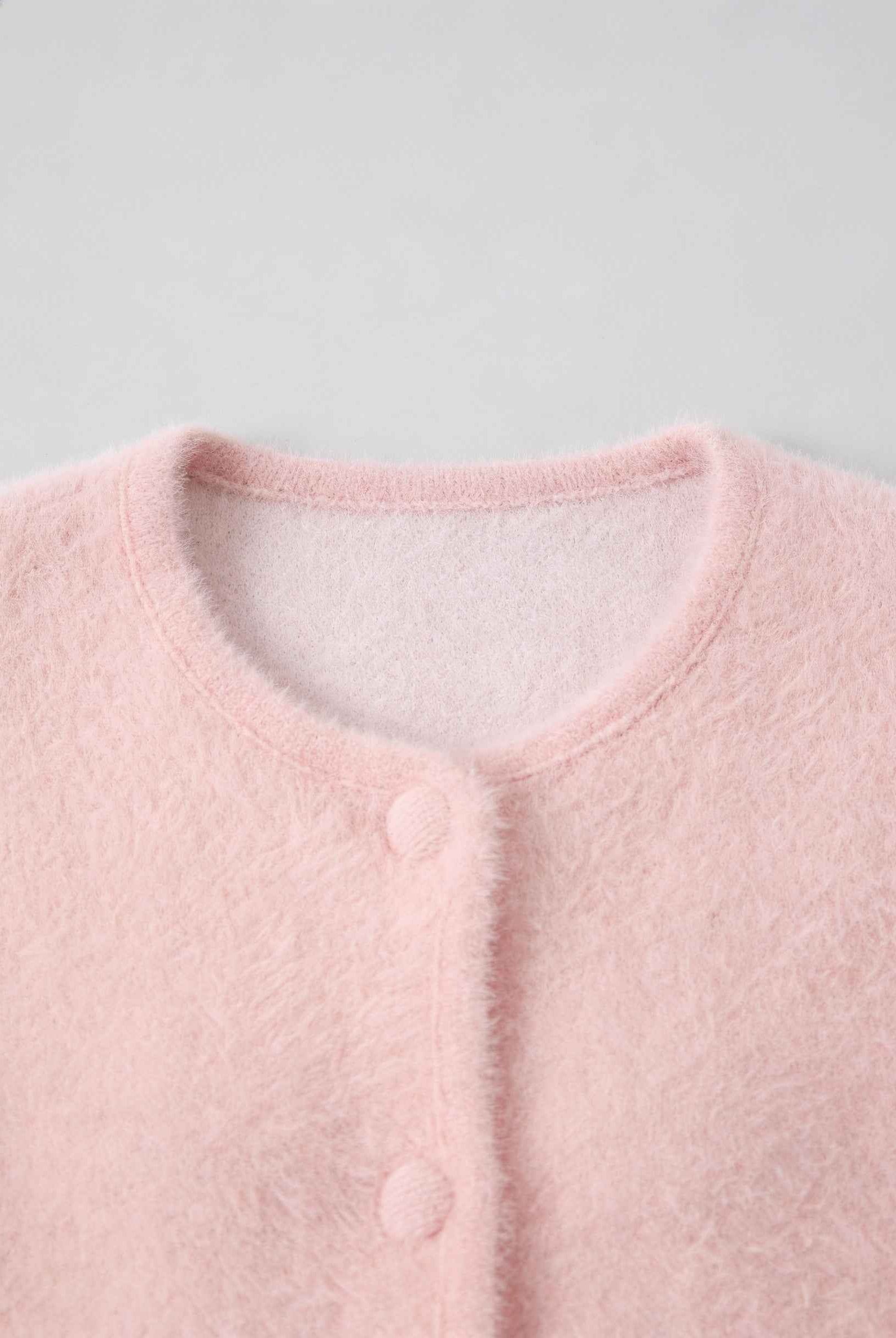 Pink Serena long cardigan sweater with open front by Lumina Wear, cozy and stylish, perfect for layered winter looks.
