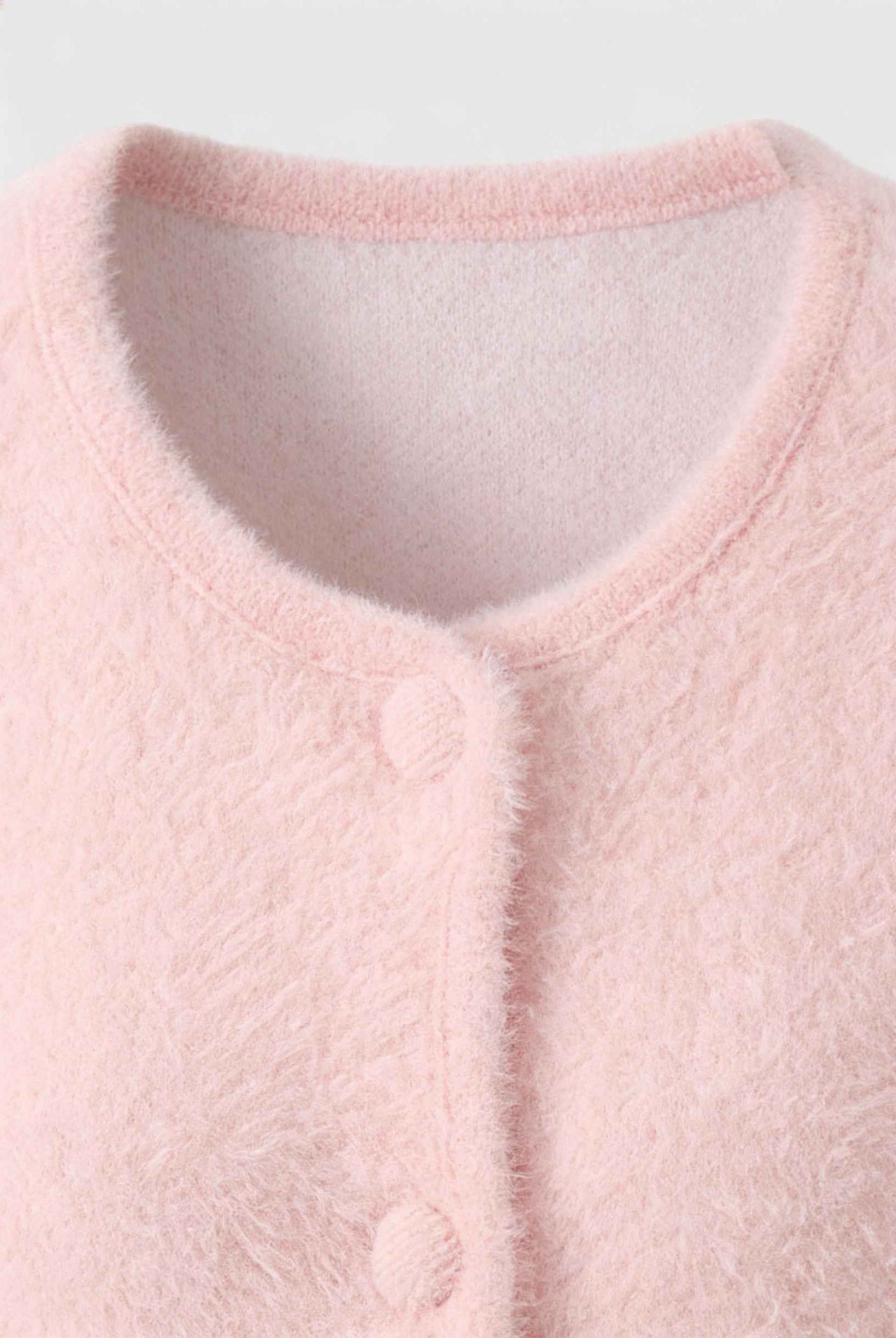 Pink long cardigan sweater with open front from Lumina Wear, featuring a cozy and relaxed fit for casual comfort.