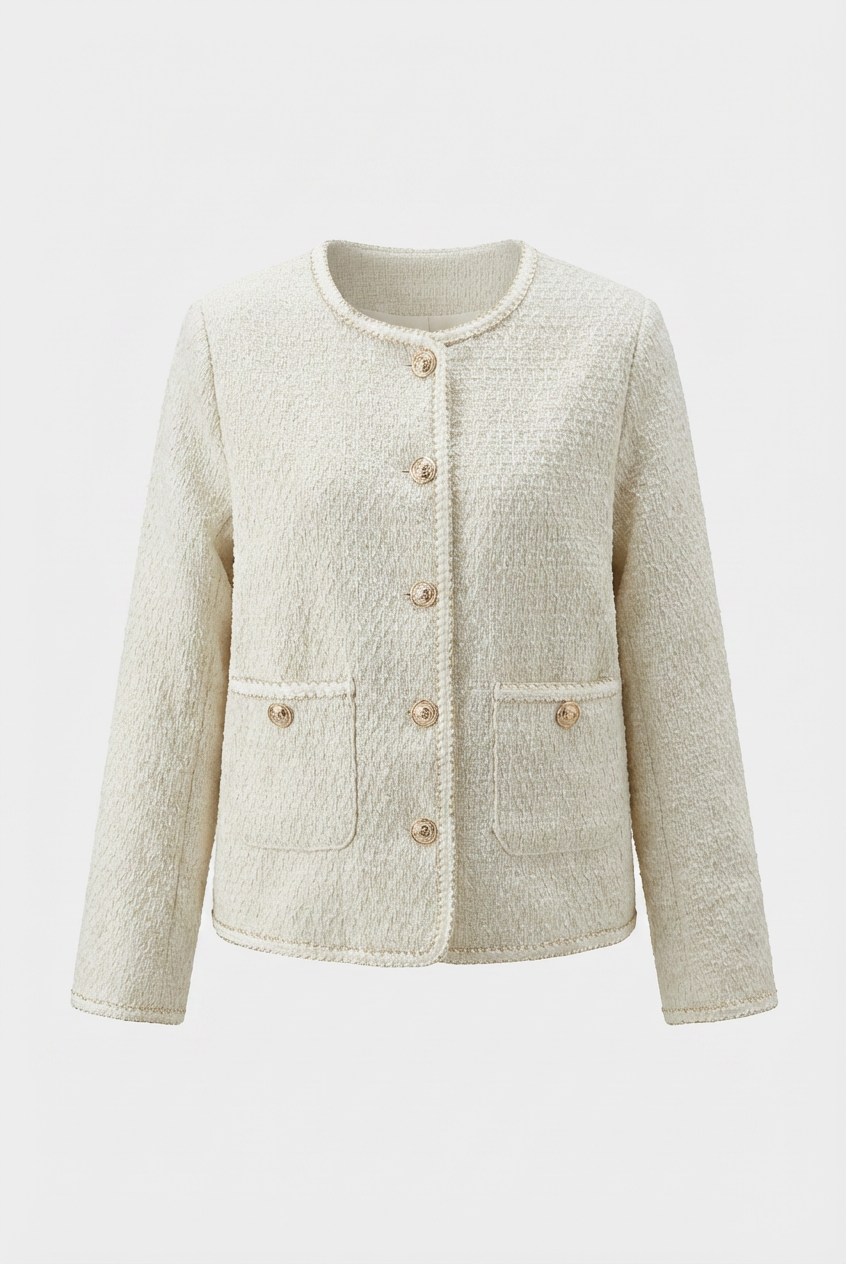 Lumina Wear Serena cozy white cardigan sweater with relaxed fit, soft knit, and long sleeves, perfect for casual wear.