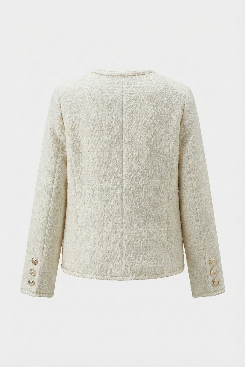 Lumina Wear Serena cozy white cardigan sweater with relaxed fit, soft knit, and long sleeves, perfect for casual layering.