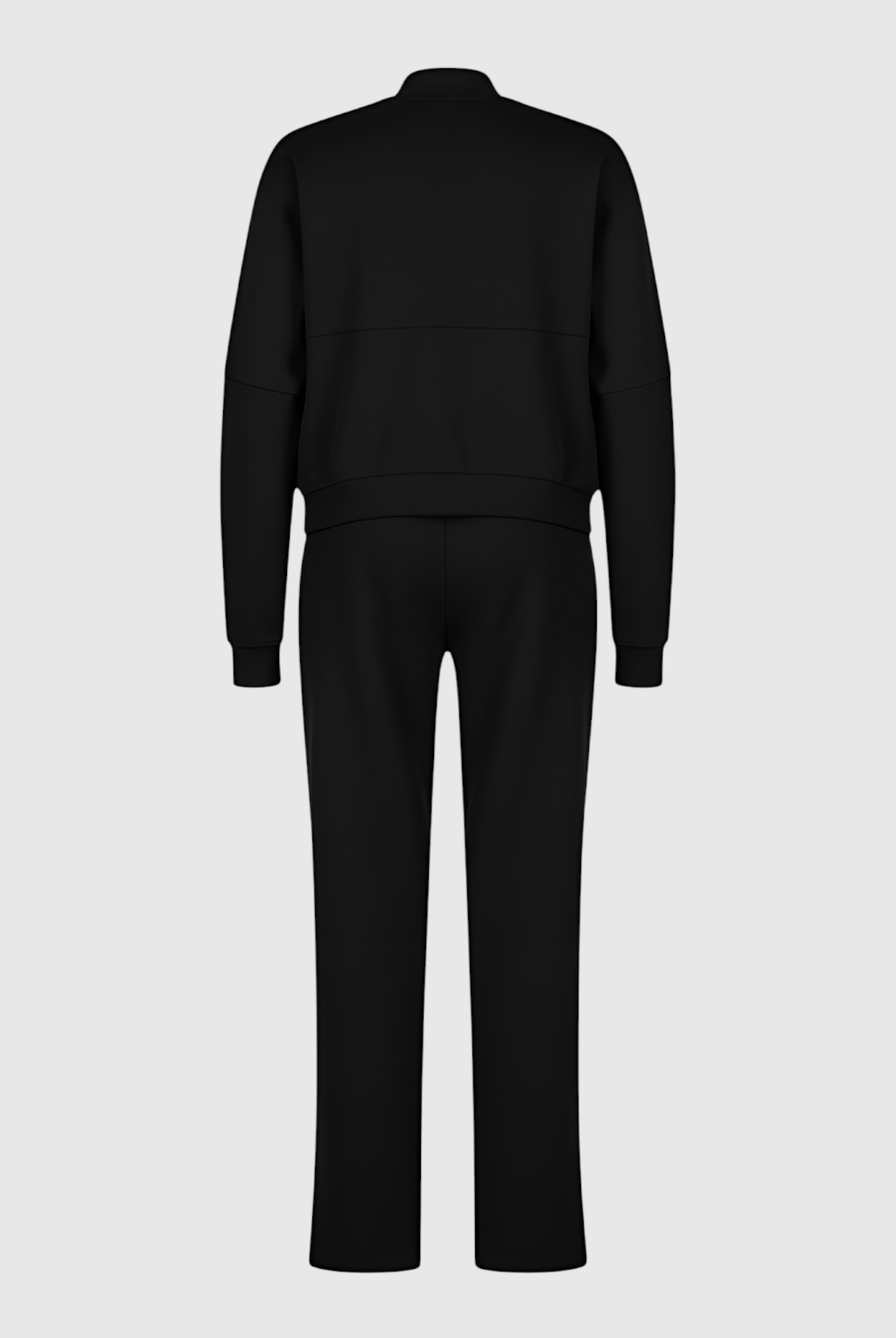 Black Serena Lumina Wear high waist loose fit two-piece pants set, casual active wear for a comfortable, stylish look.