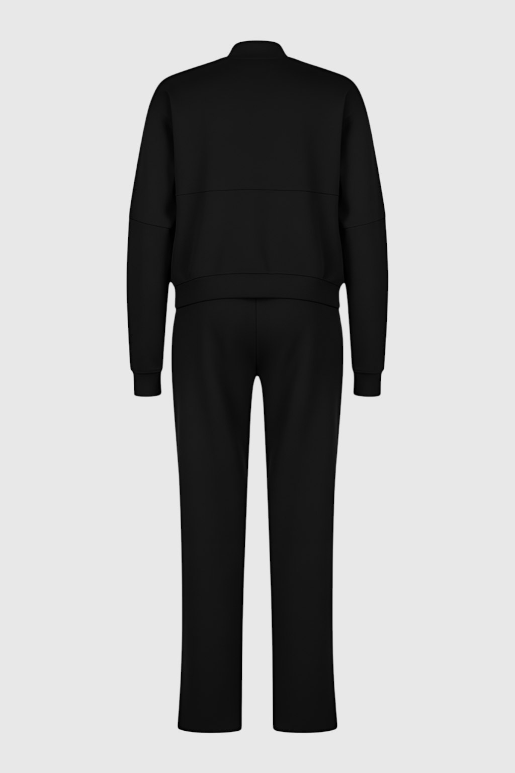 Black Serena Lumina Wear high waist loose fit two-piece pants set, casual active wear for a comfortable, stylish look.