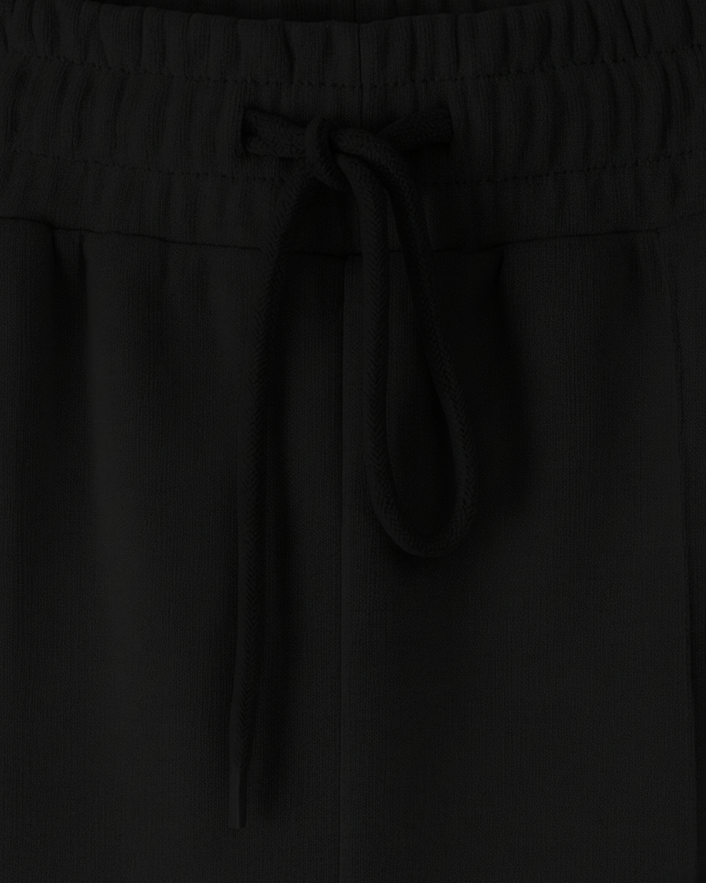 Black Serena Lumina Wear high-waist loose-fit two-piece pants set, casual modern style with comfortable fit.