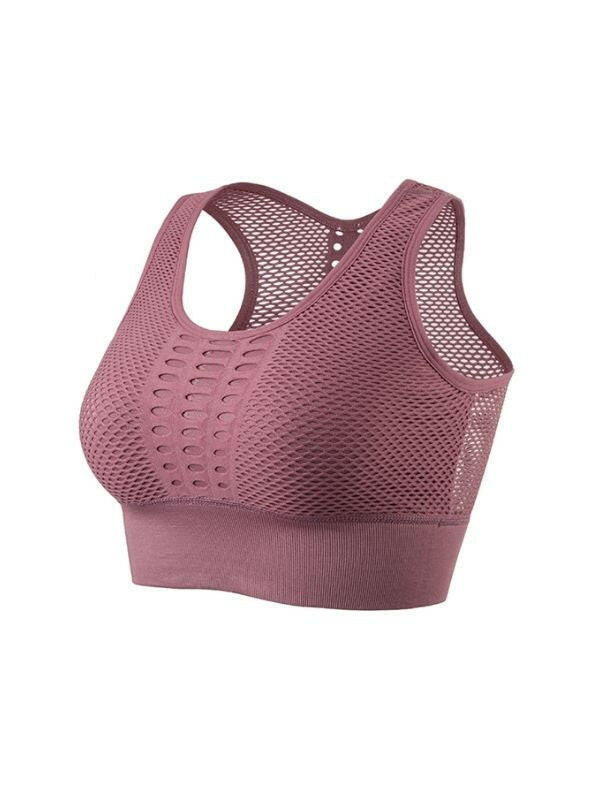 Black Lumina Vancouver high-impact sports bra with sexy hollow-out design, suitable for intense workouts.