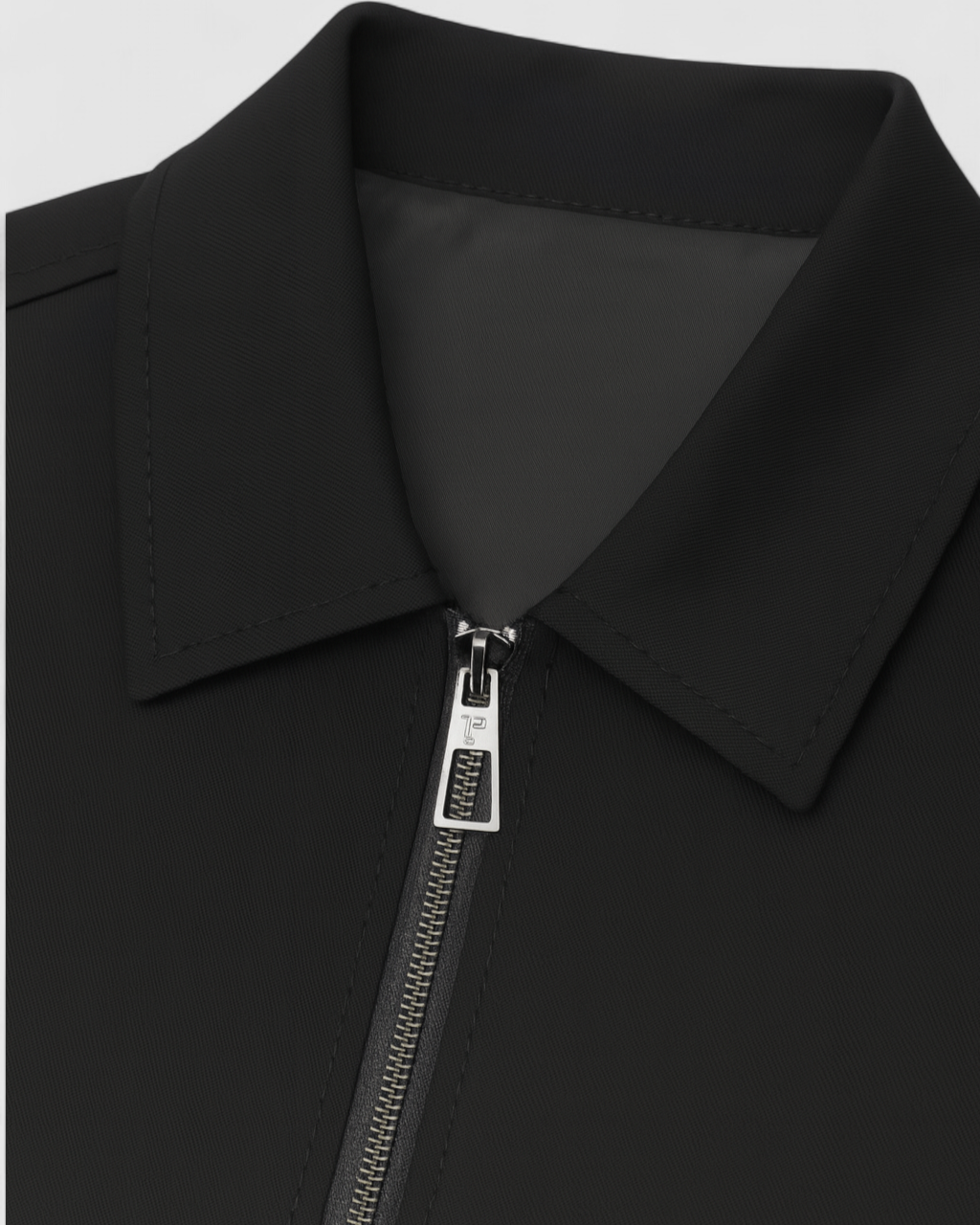 Sophia black casual bomber jacket by Lumina Wear featuring a zipper closure and stylish design.