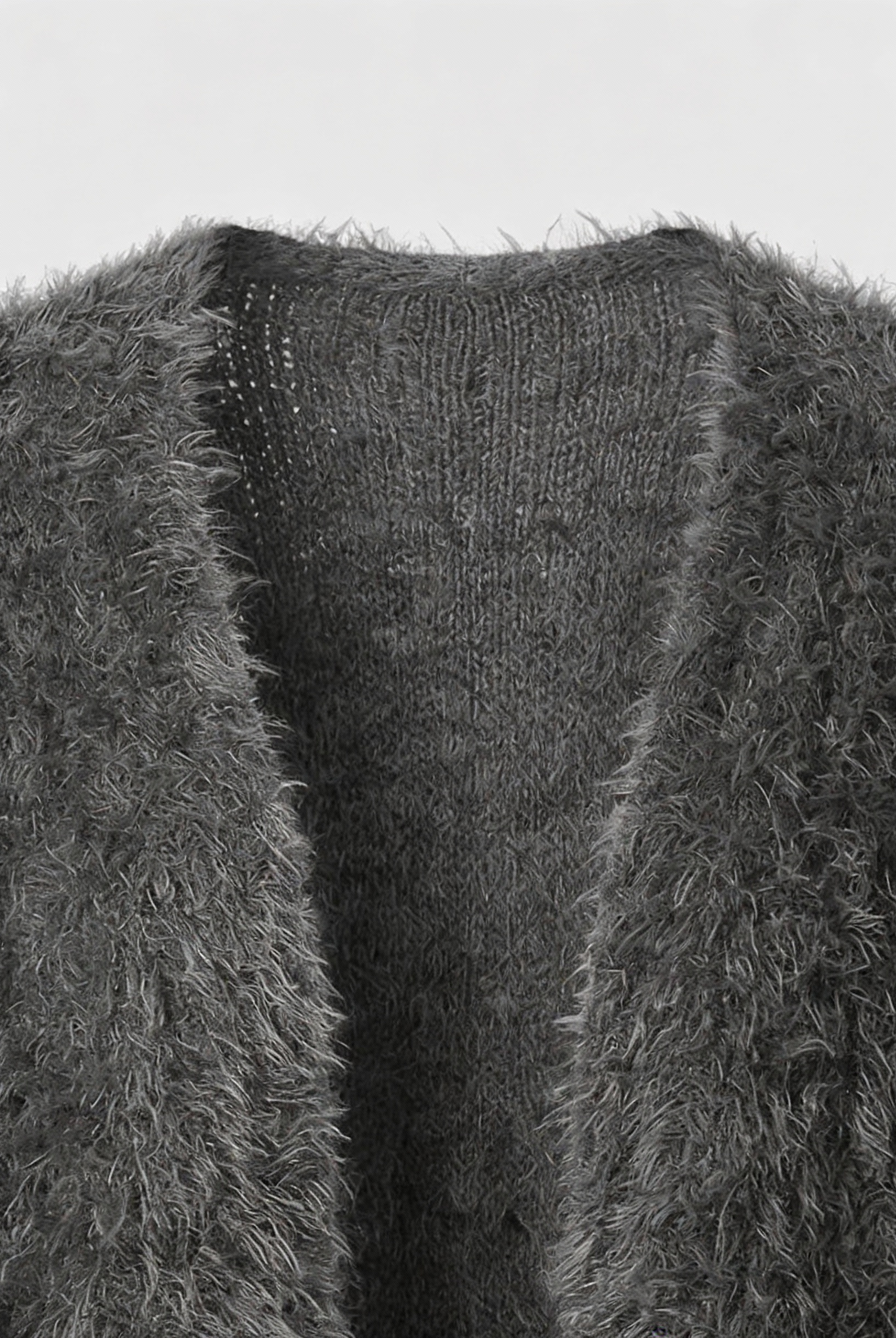 Dark gray Sophia cardigan by Lumina Wear featuring a relaxed fit, cozy knit texture, and casual style.