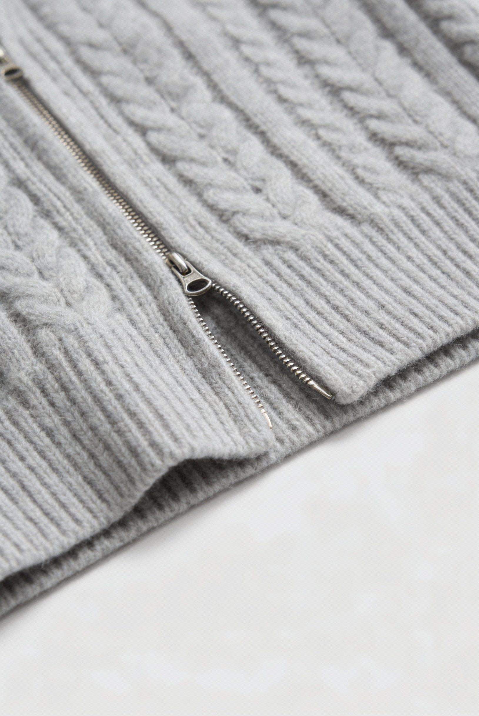 Gray long cardigan sweater by Lumina Wear featuring a cozy, relaxed fit and comfortable knit fabric.