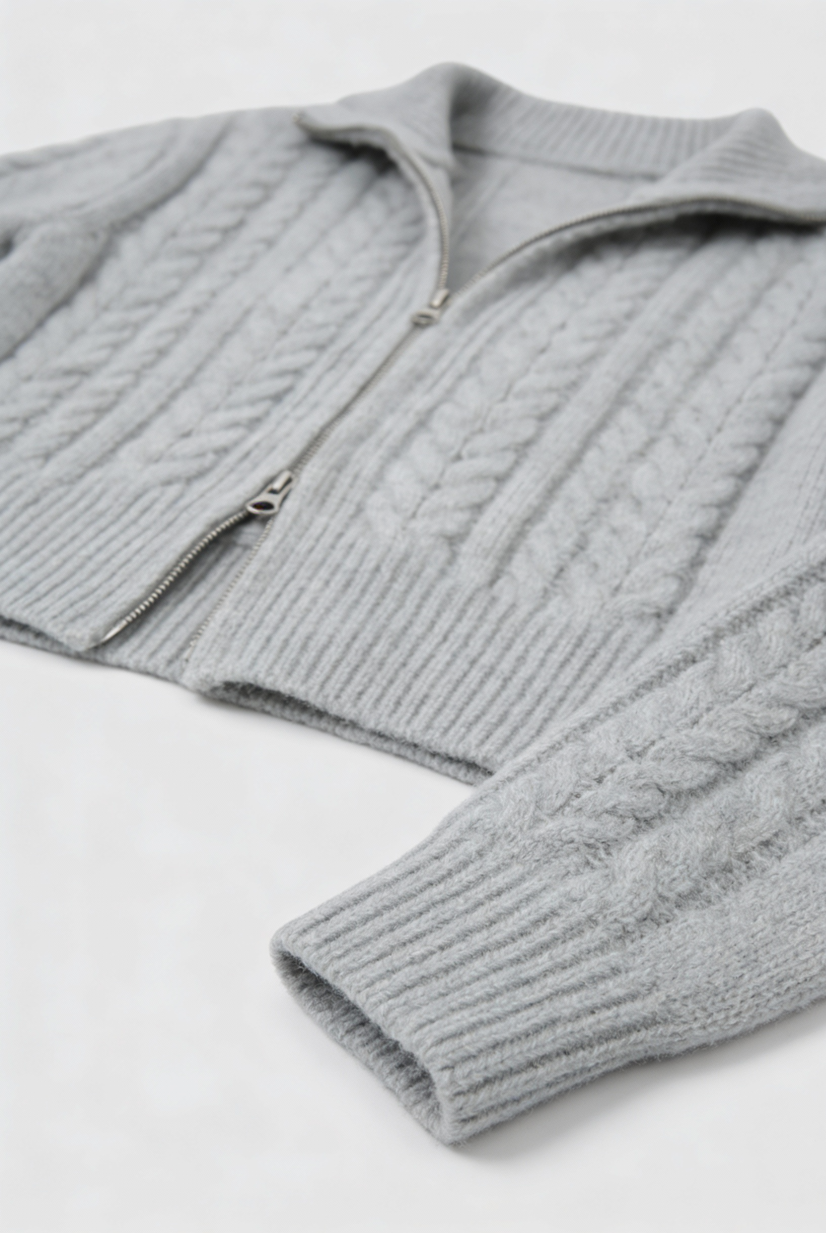 Gray long cardigan sweater with relaxed fit from Lumina Wear, styled with open front and cozy fabric for casual comfort.