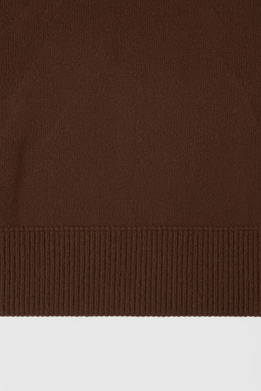 Lumina Wear Sophia cozy high-waist sweatpants and sweatshirt set with zipper detail in brown, styled for activewear comfort.