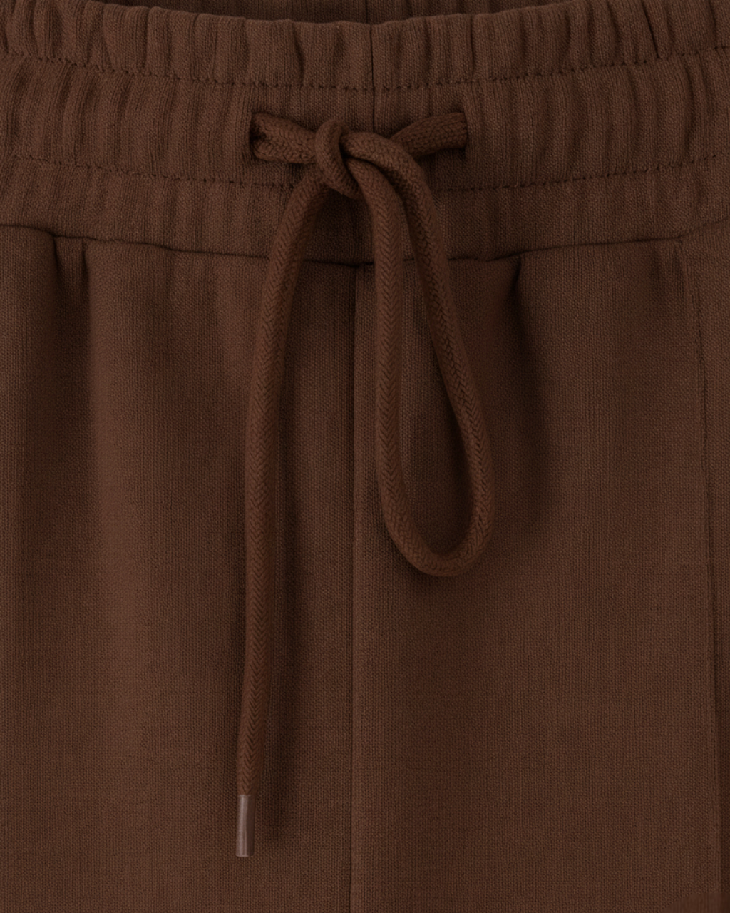 Lumina Wear Sophia cozy high waist sweatpants and sweatshirt set with zipper detail, in brown, perfect for activewear or casual wear.