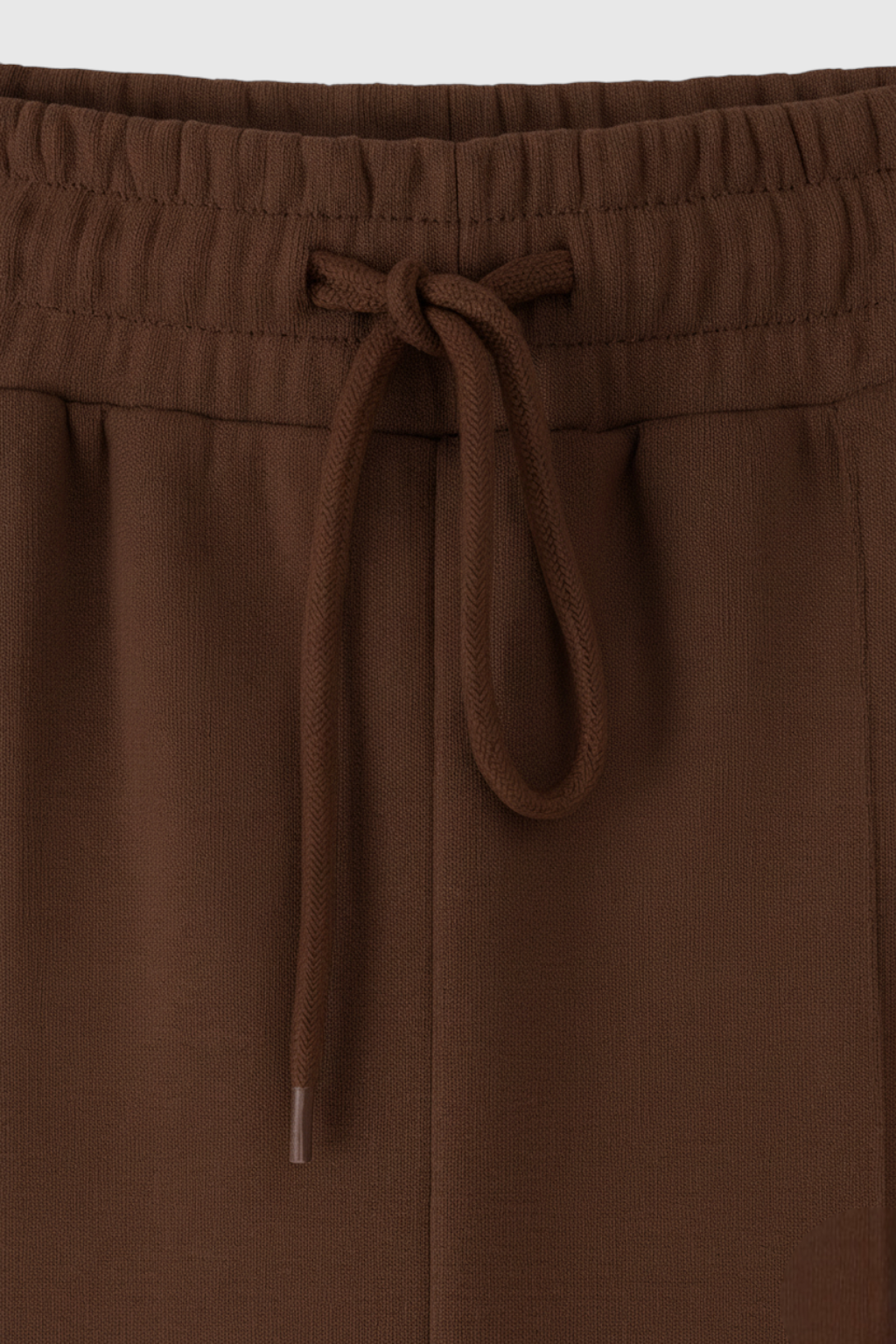Lumina Wear Sophia cozy high-waist sweatpants and sweatshirt set with zipper detail in brown, perfect for activewear and casual wear.