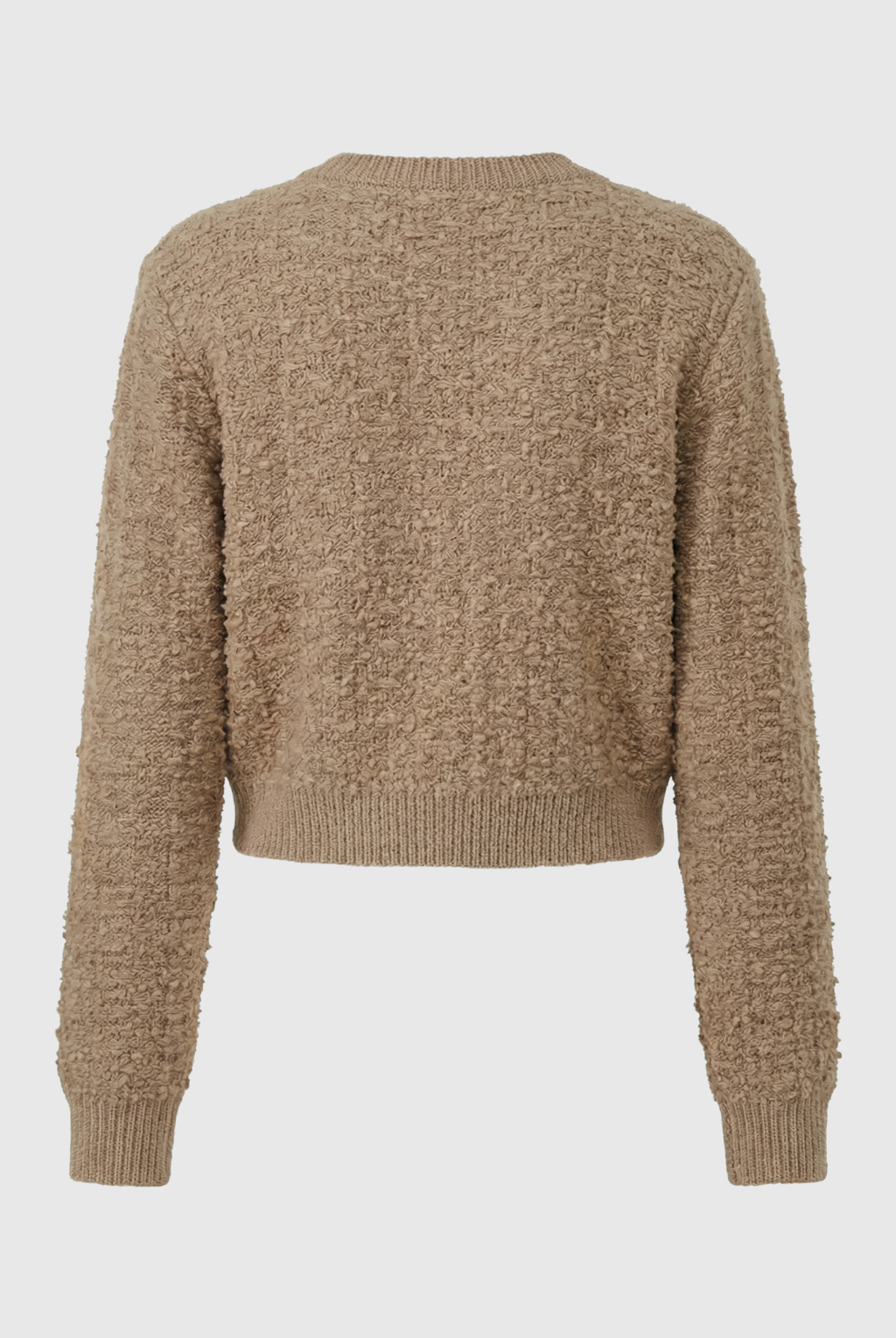 Sophia Lumina women's khaki knit cardigan with open front, cozy and stylish for everyday wear.