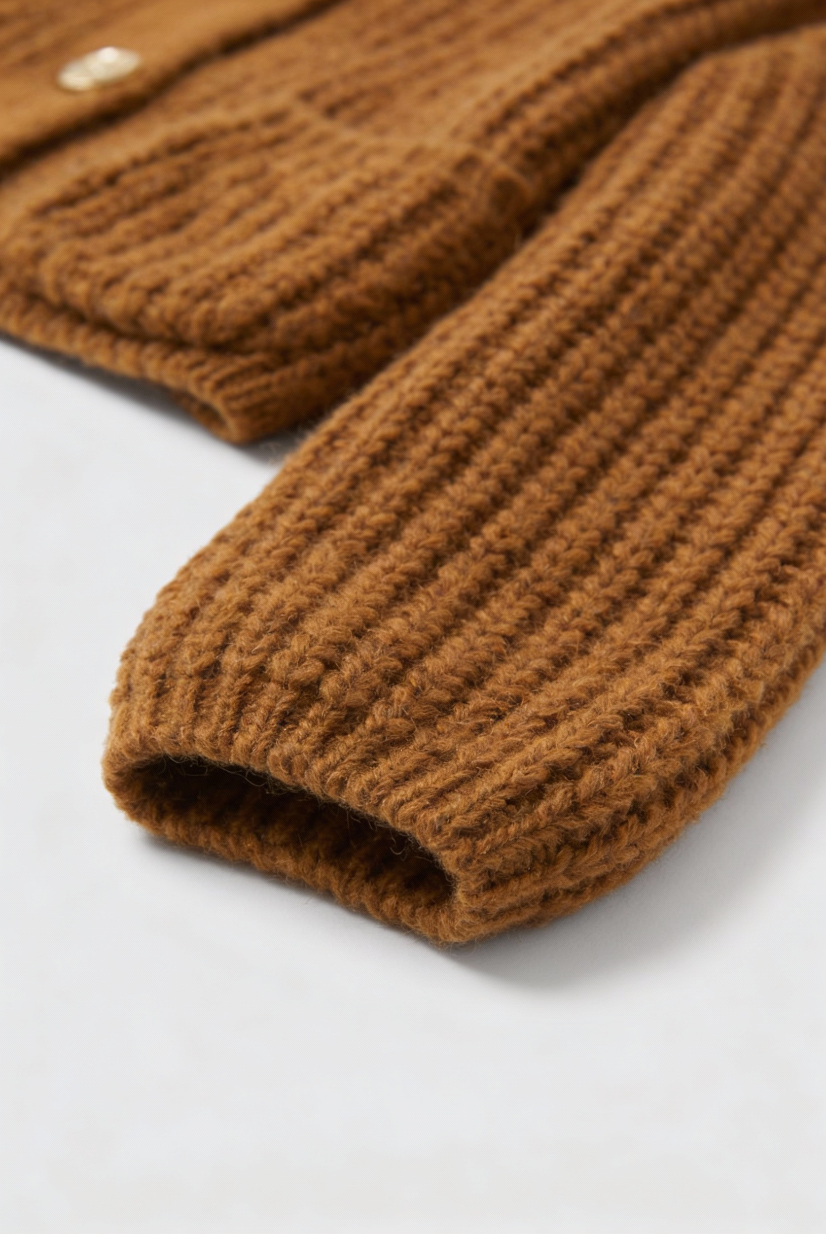 Sophia cozy long brown cardigan sweater by Lumina Wear featuring a relaxed fit and soft knit fabric.
