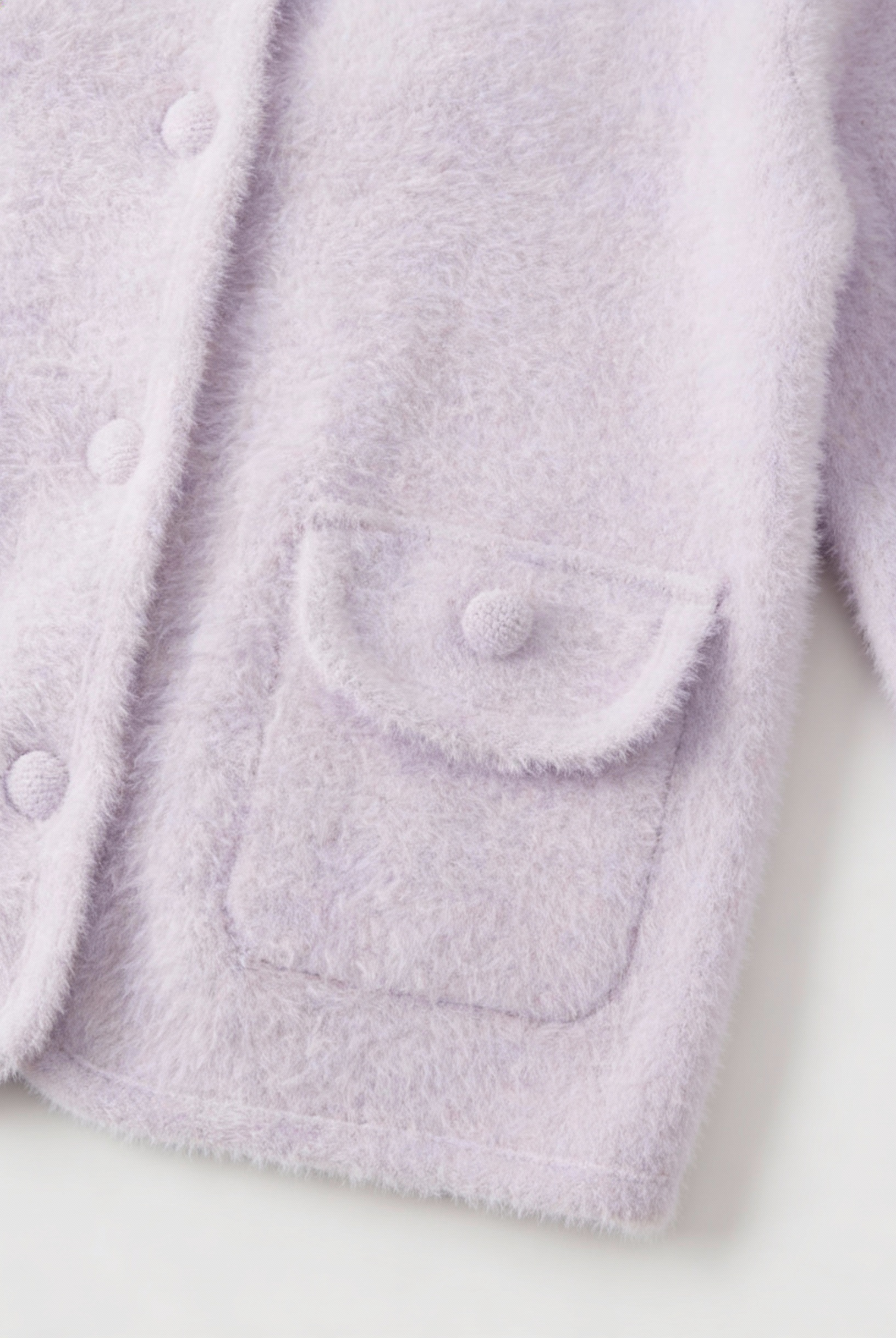 Lumina Wear women's Sophia cozy purple knitted cardigan with open front, soft and stylish for casual wear.