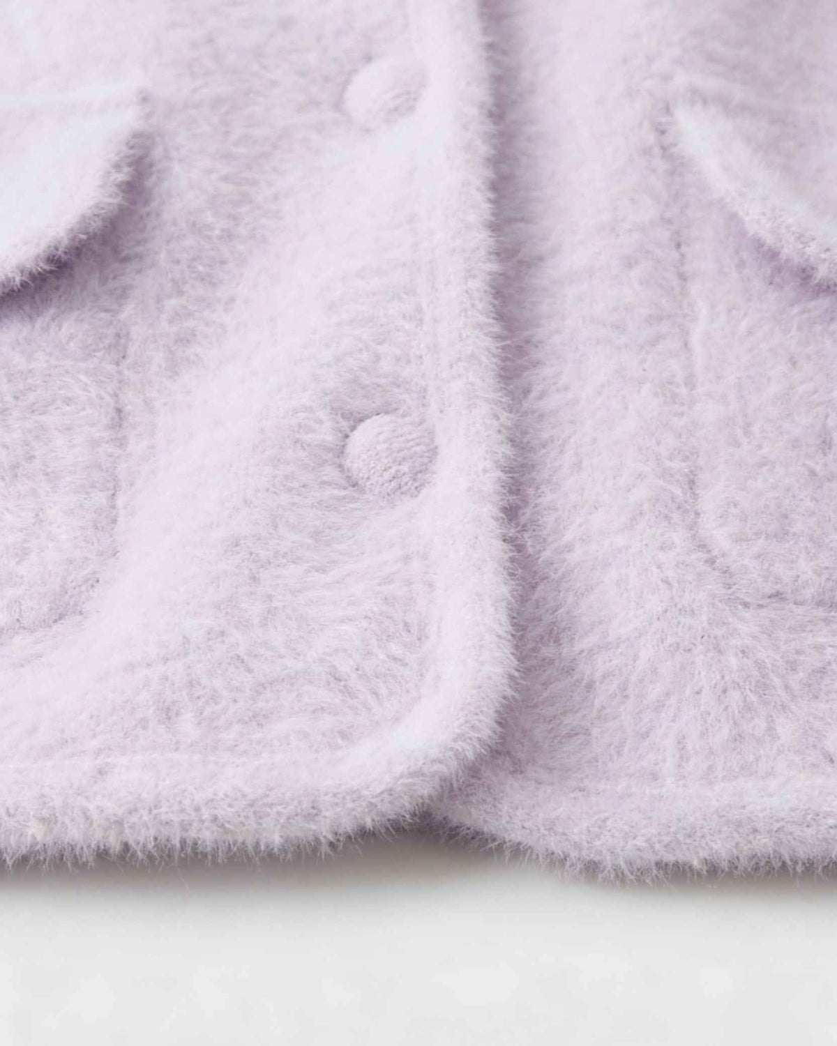 Purple knitted Sophia cardigan by Lumina Wear featuring an open front and cozy, soft texture for women.