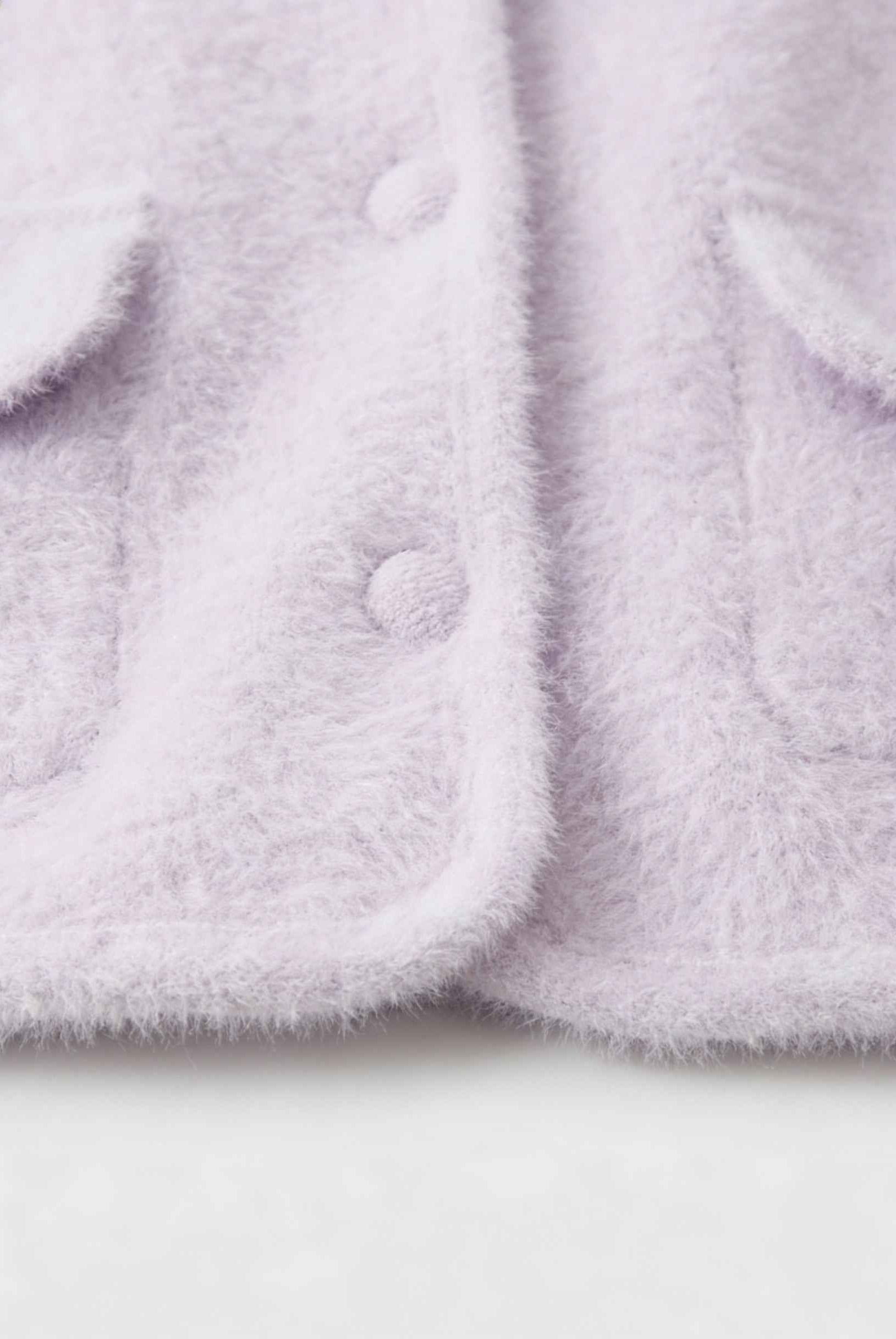 Sophia Lumina women's purple knitted cardigan with open front, cozy and stylish for casual wear.