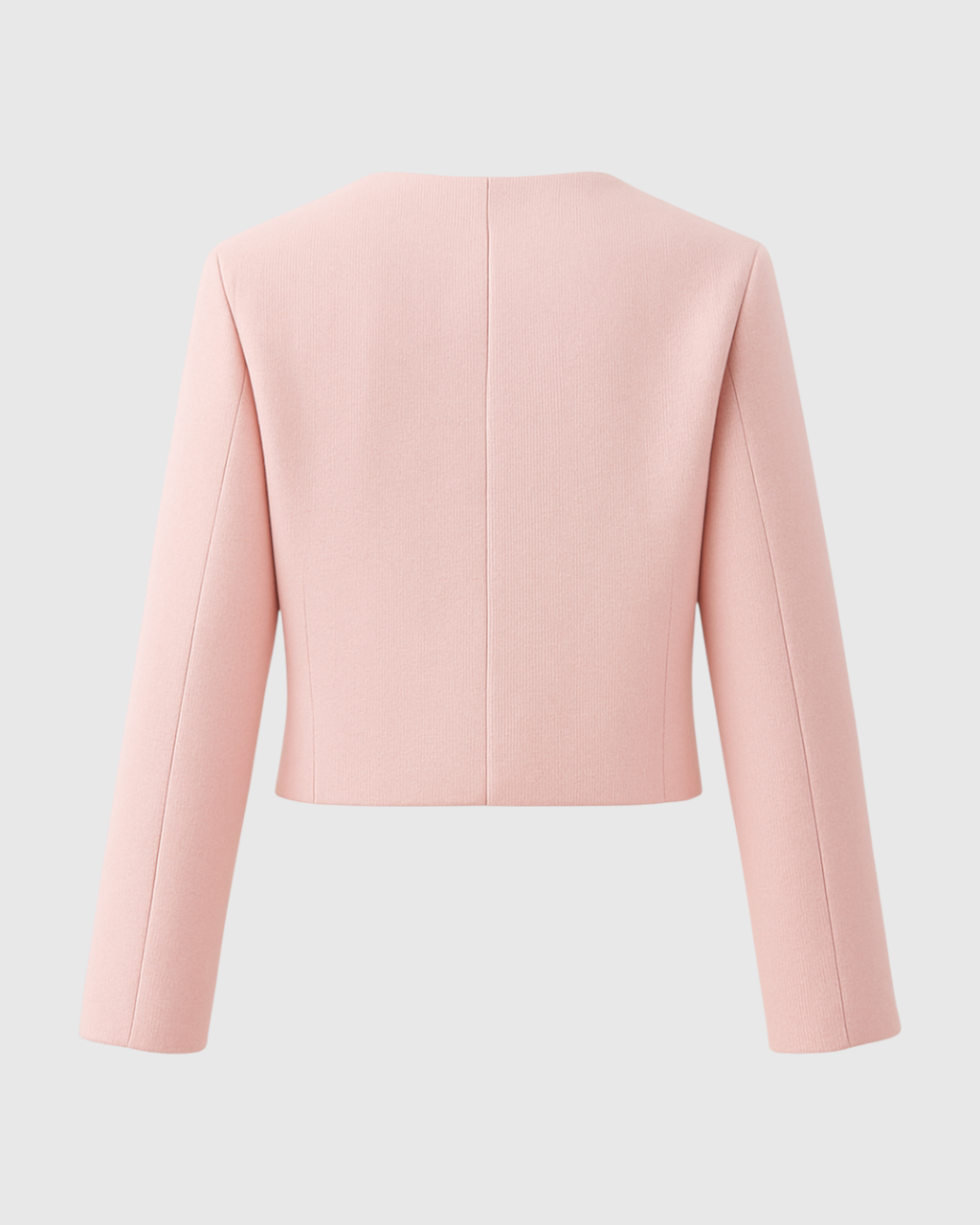 Elegant pink short jacket from Lumina Wear featuring versatile style and chic design, perfect for casual or dressy occasions.