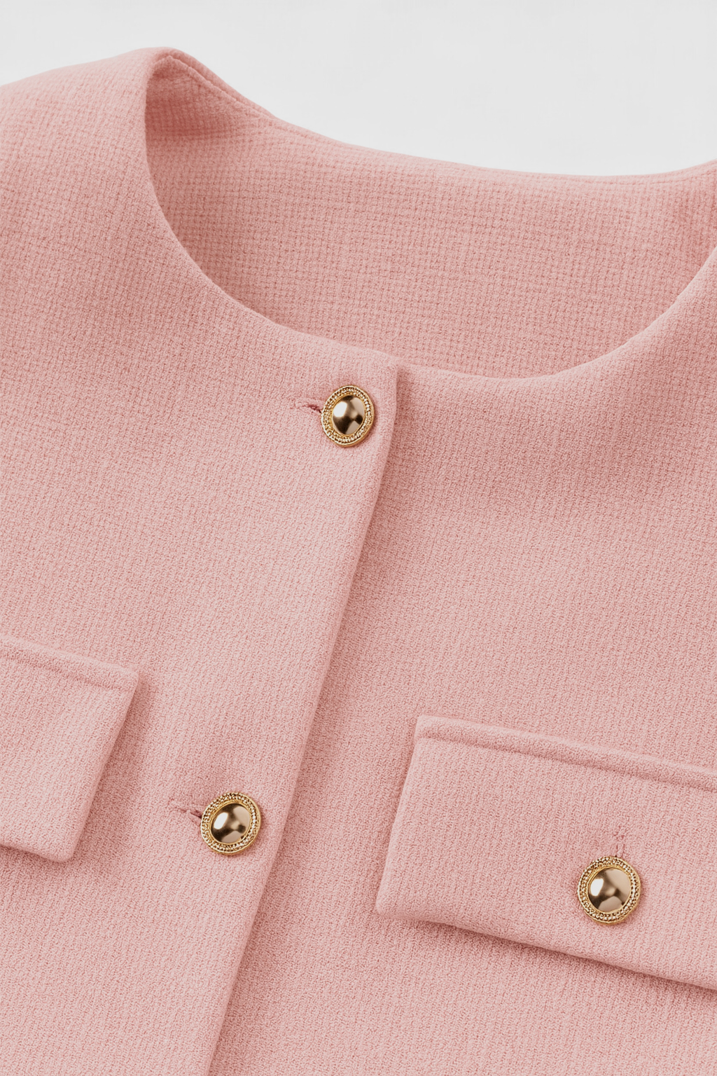 Lumina Wear Sophia pink short jacket with elegant style, versatile design, and tailored fit, perfect for casual or dressy outfits.