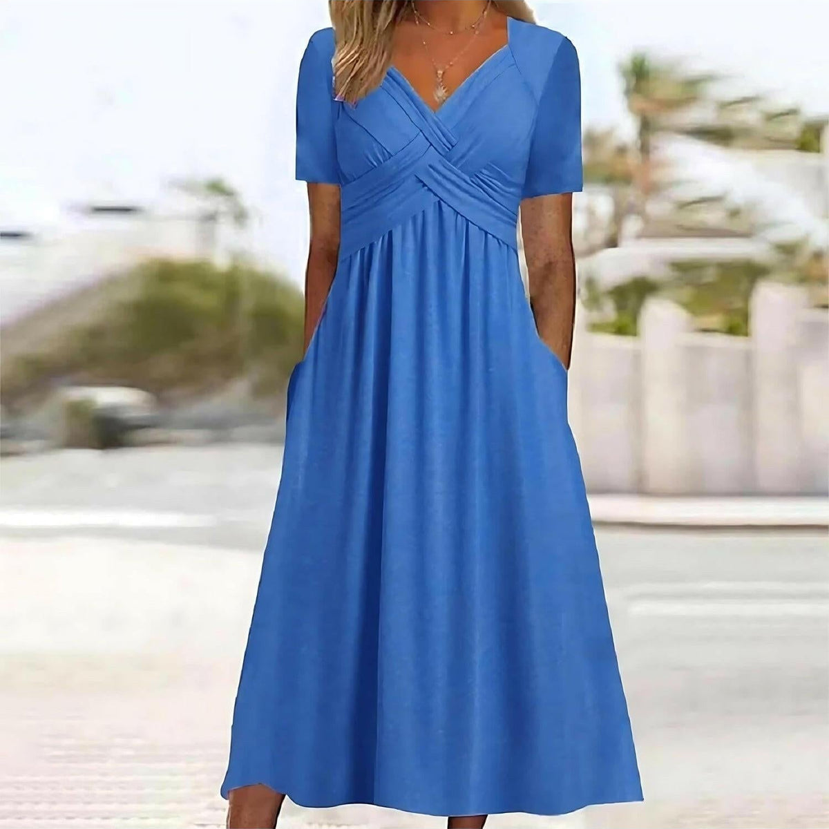 Vicky - Casual Elegance Midi Dress | Lumina Wear