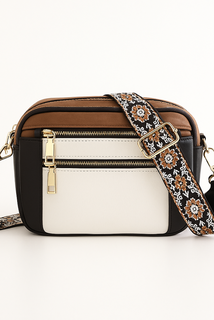 Victoria bohemian-inspired vegan leather shoulder bag by Lumina Wear, dark brown with stylish, handcrafted design.