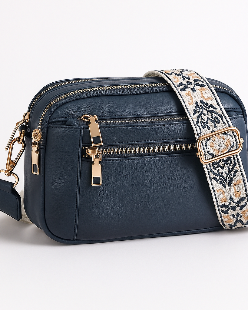 Dark brown Victoria Bohemian-inspired vegan leather shoulder handbag by Lumina Wear, with intricate design details.